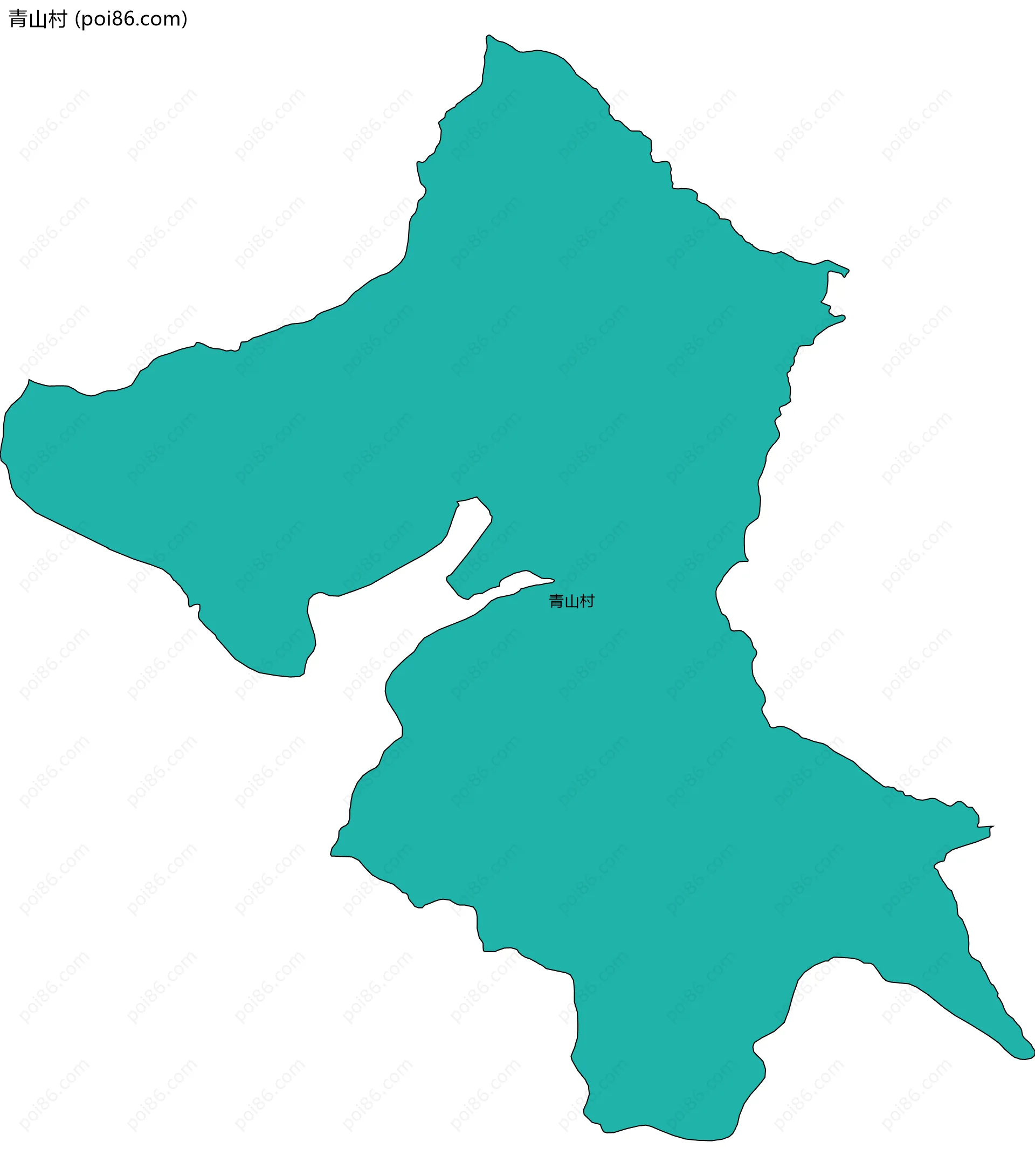 青山村边界地图