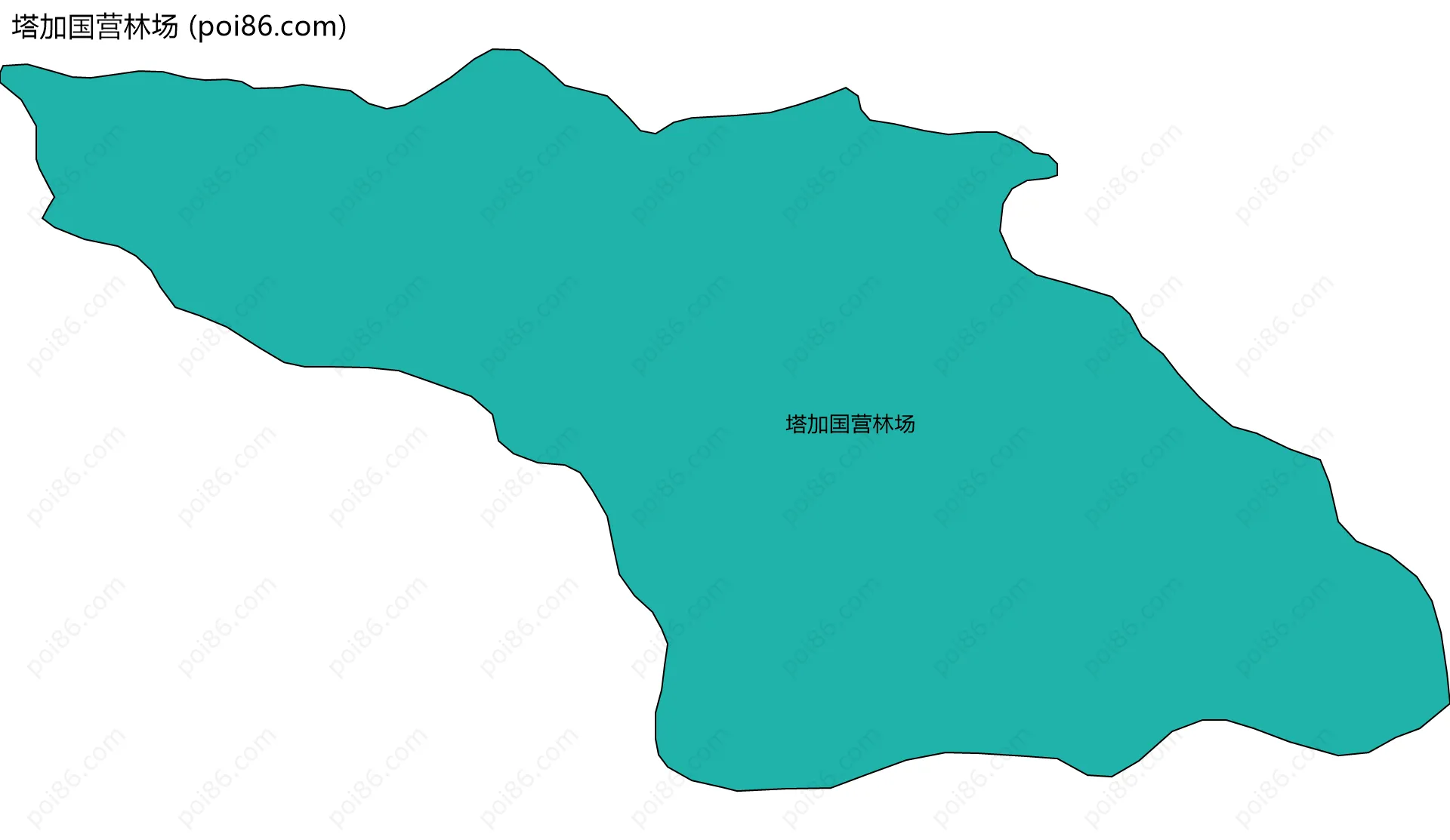 塔加国营林场边界地图(五级行政区划)