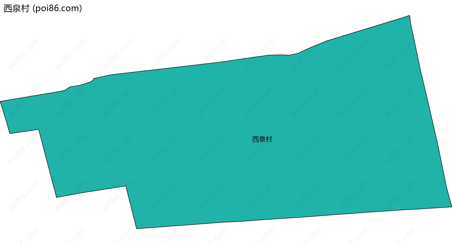 西泉村边界地图