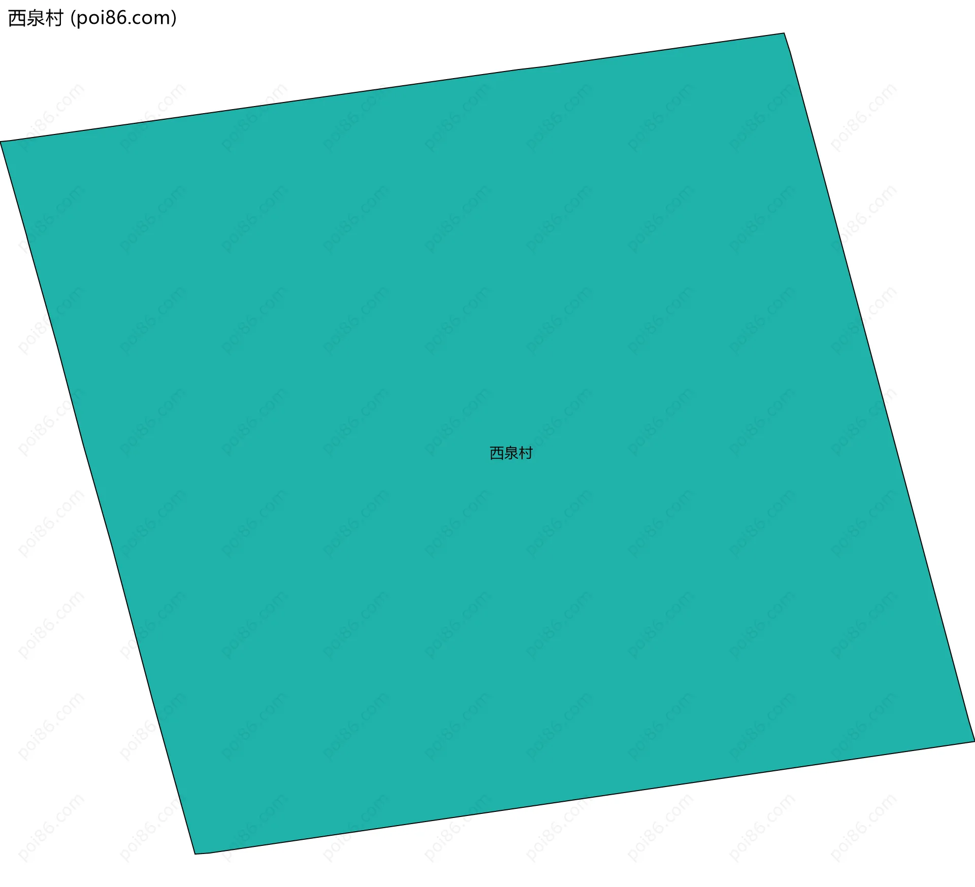 西泉村边界地图