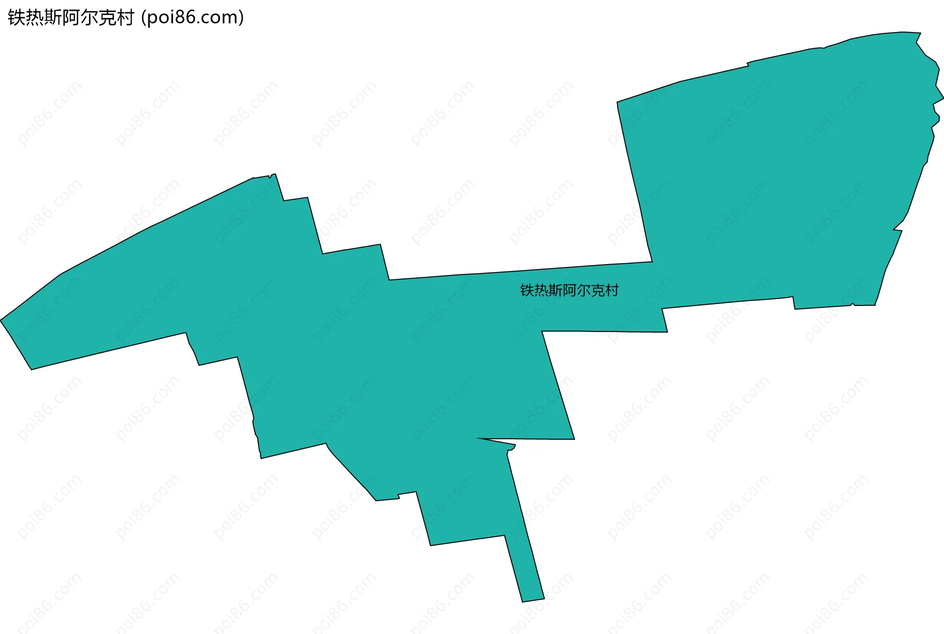 铁热斯阿尔克村边界地图