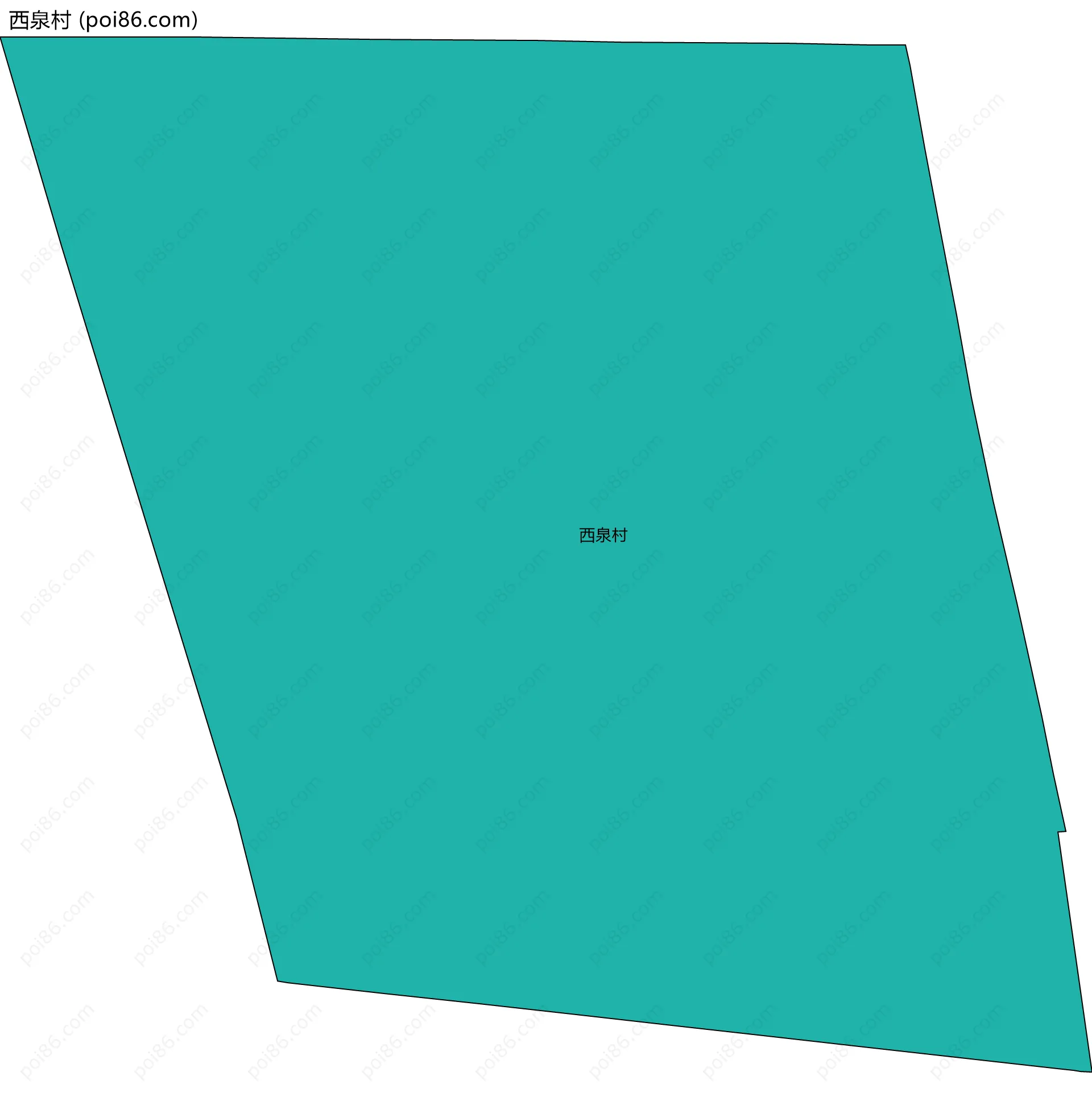 西泉村边界地图