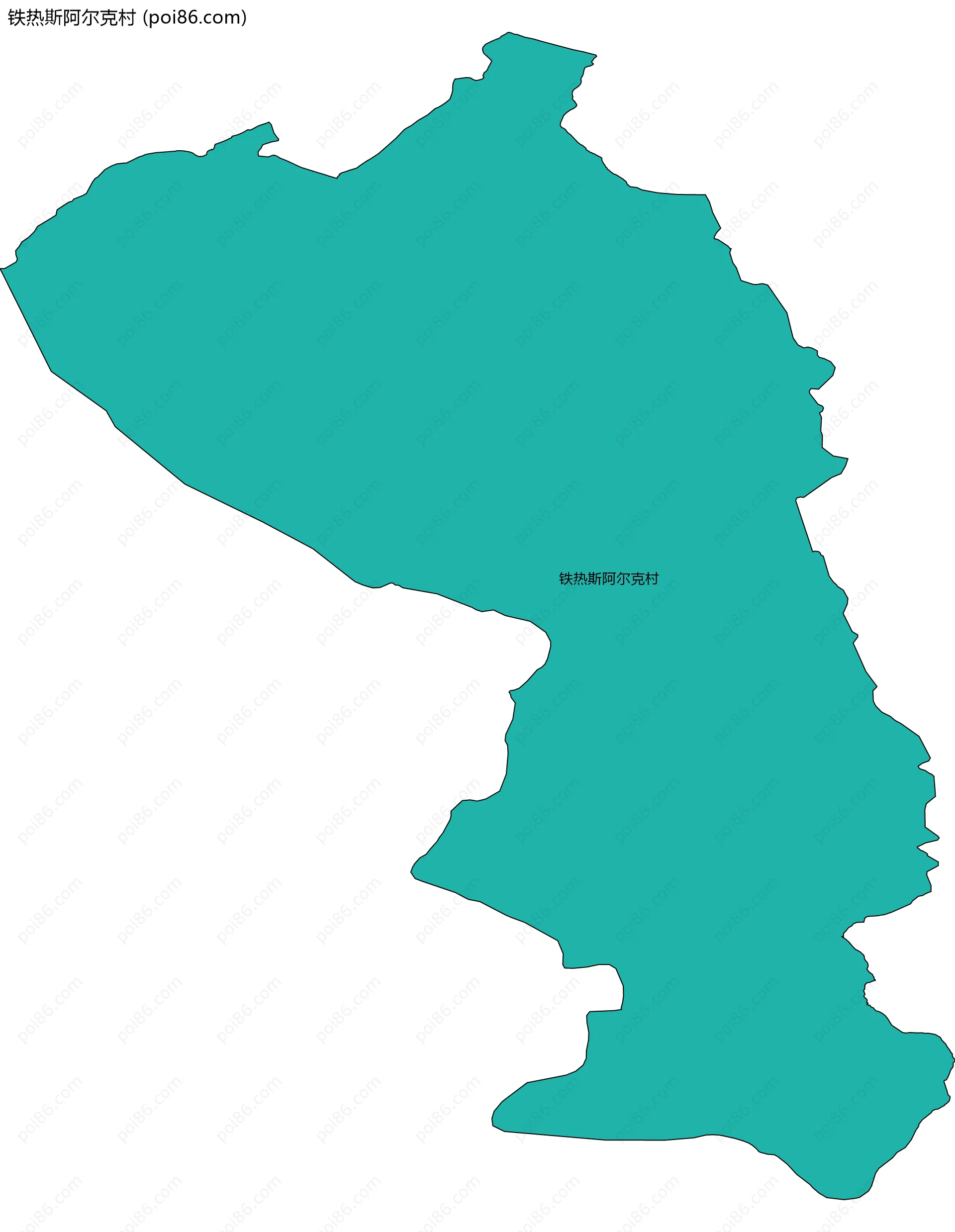 铁热斯阿尔克村边界地图