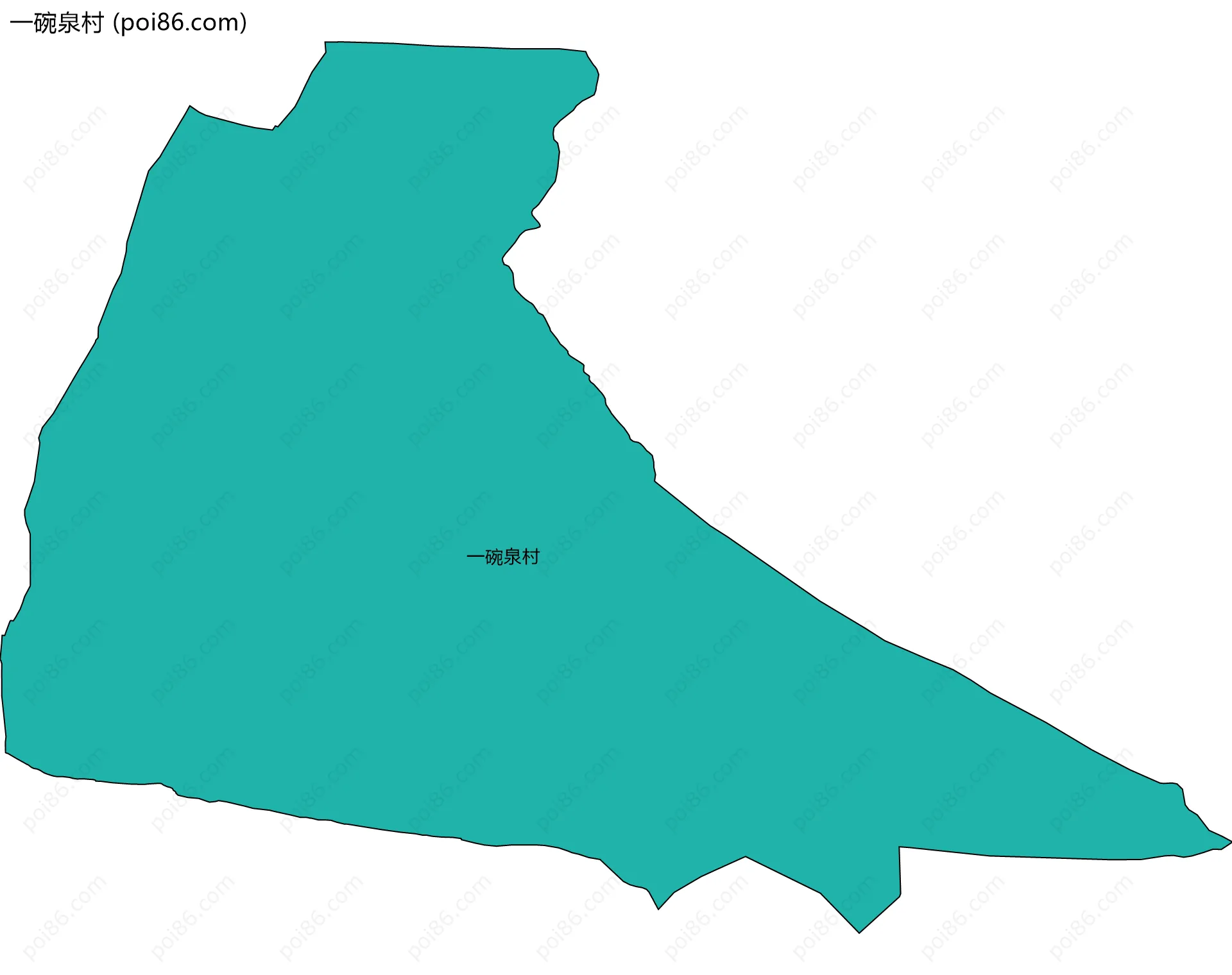 一碗泉村边界地图