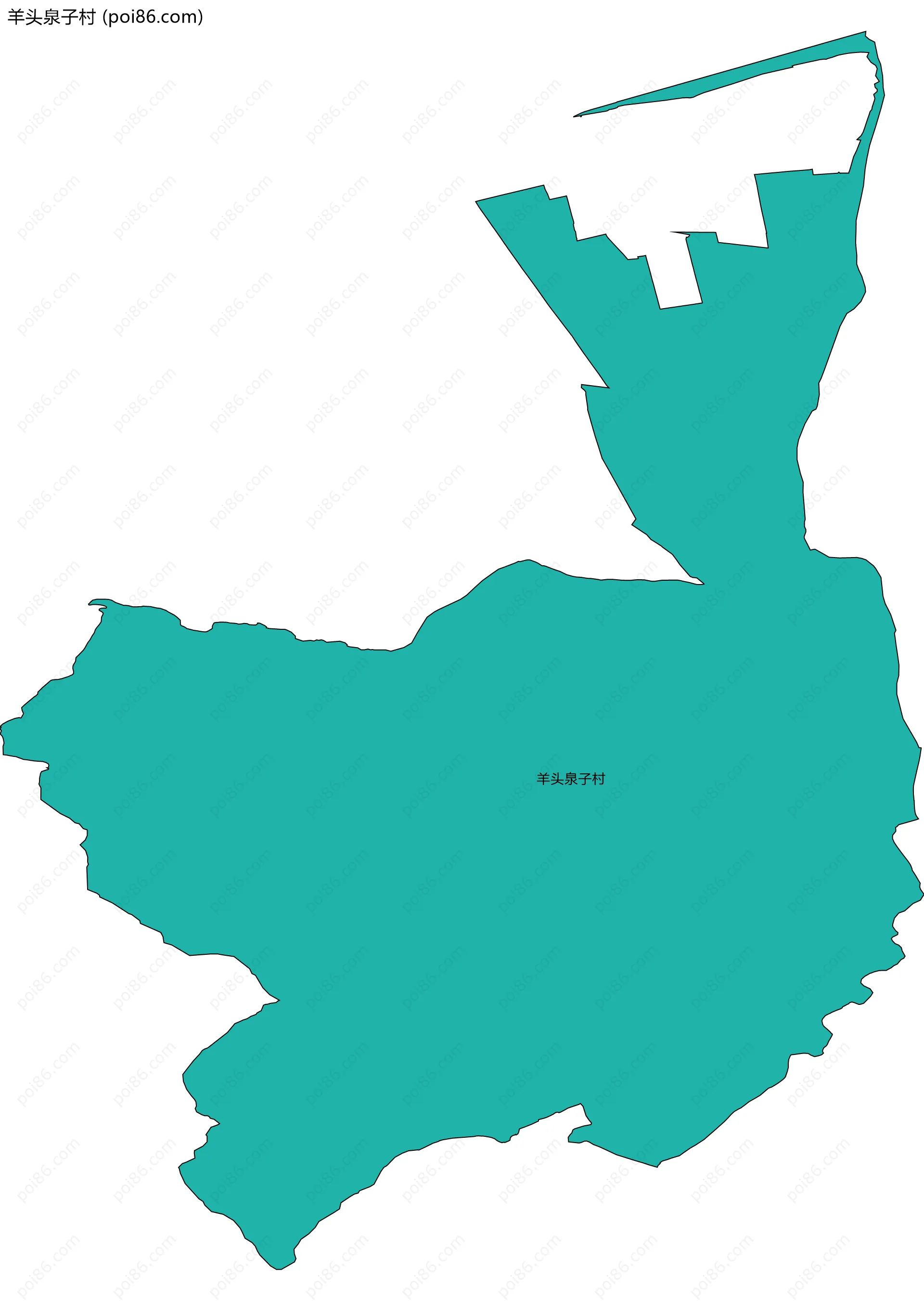 羊头泉子村边界地图