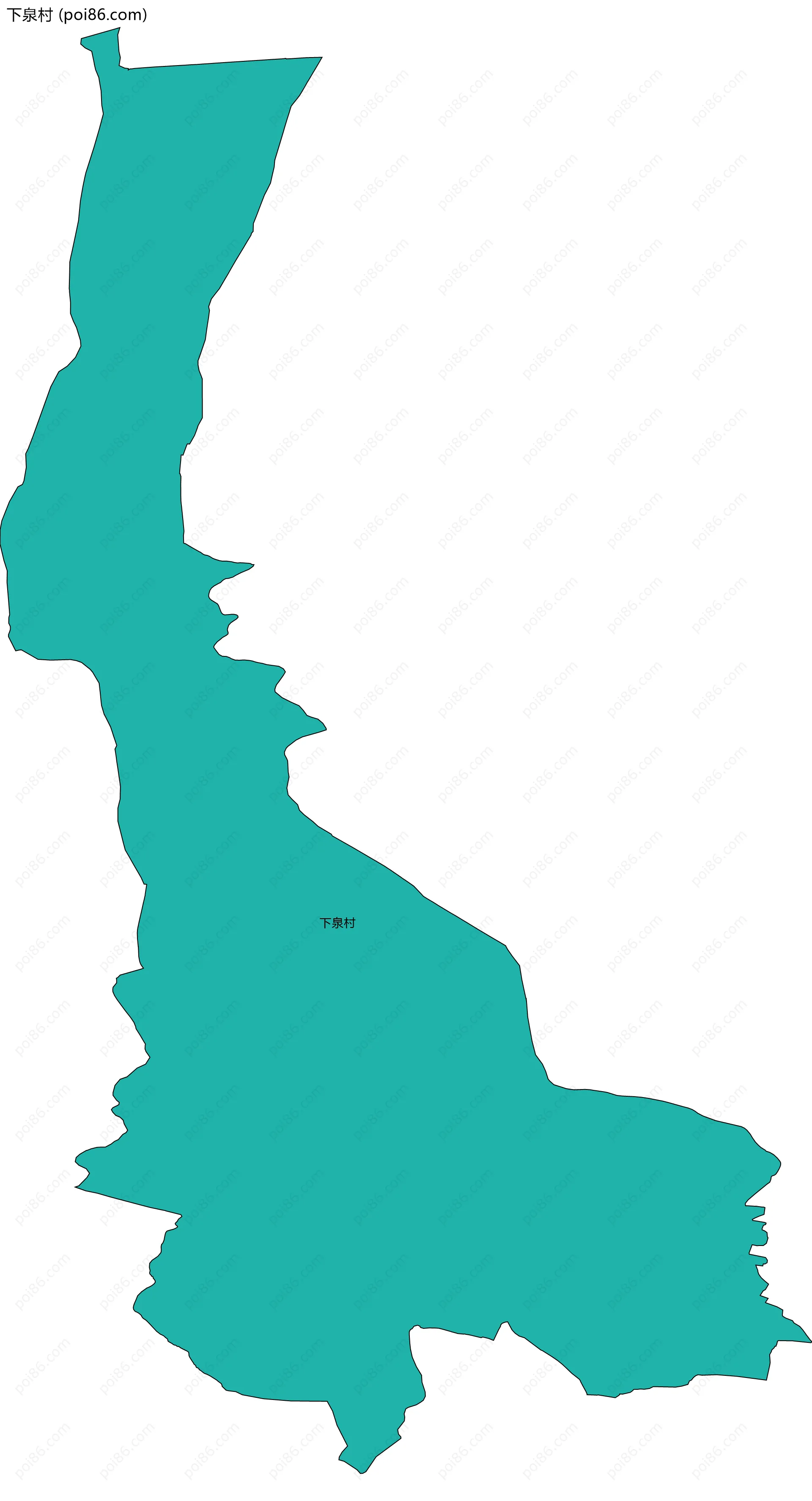 下泉村边界地图