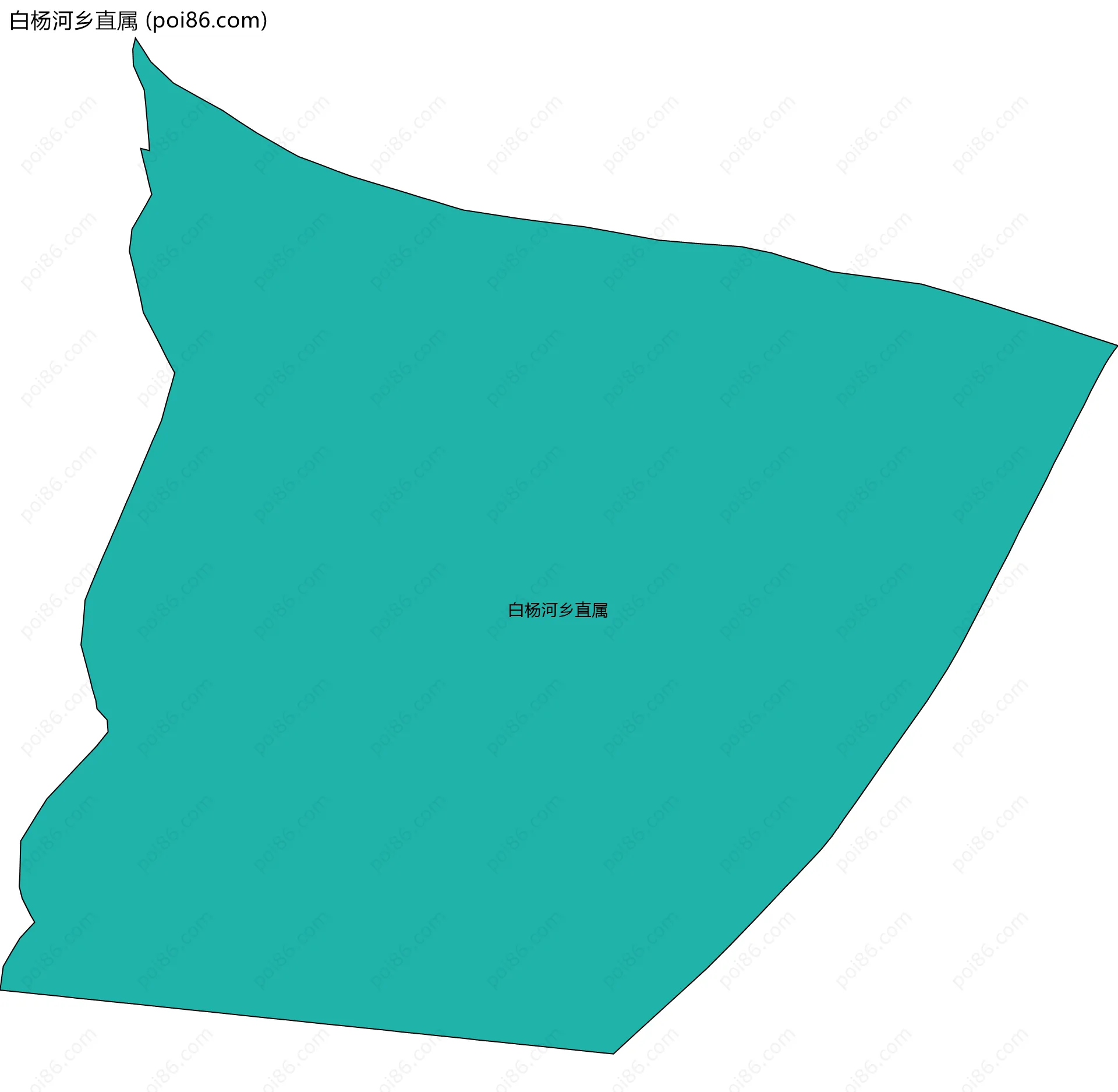 白杨河乡直属边界地图