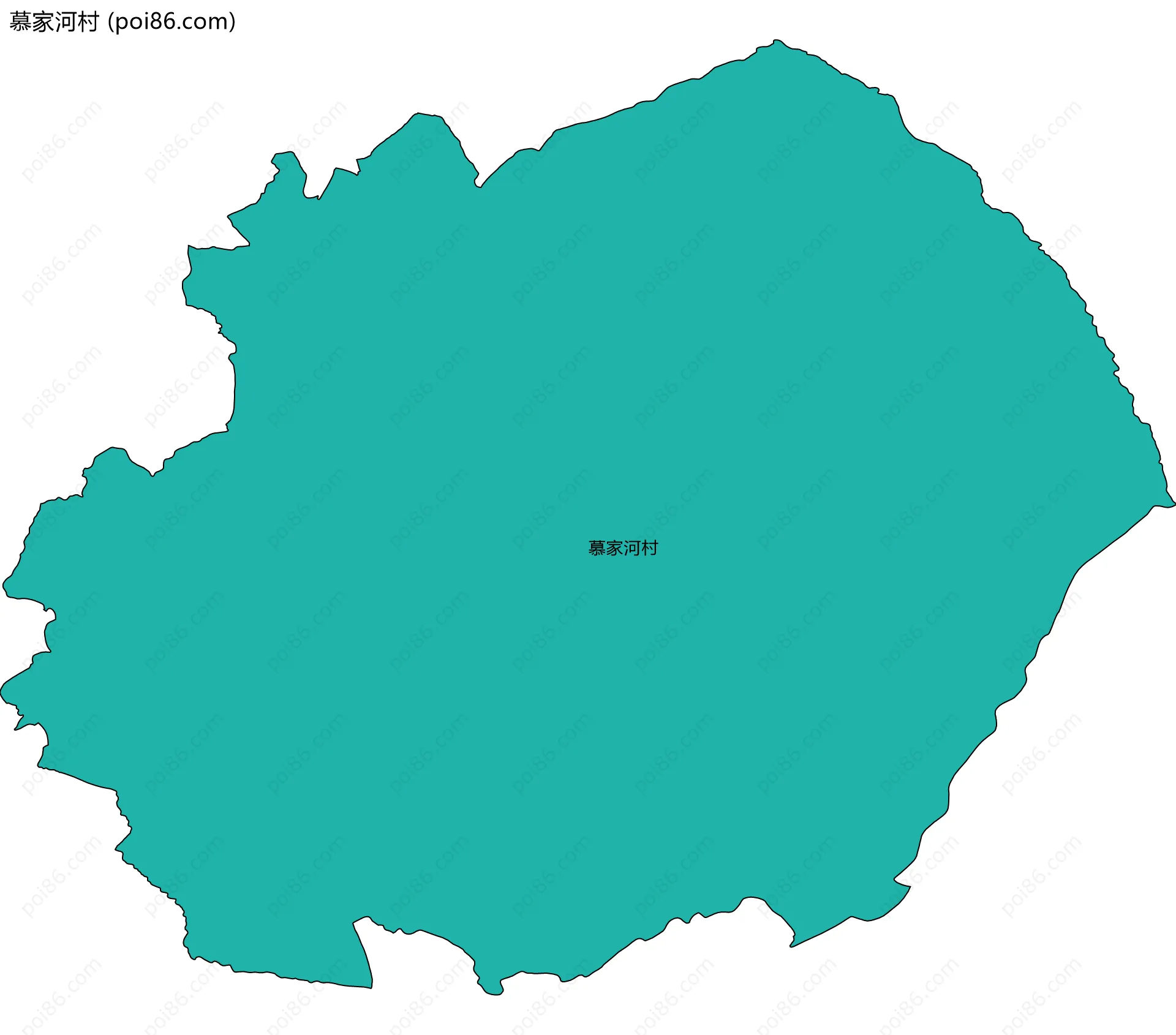 慕家河村边界地图
