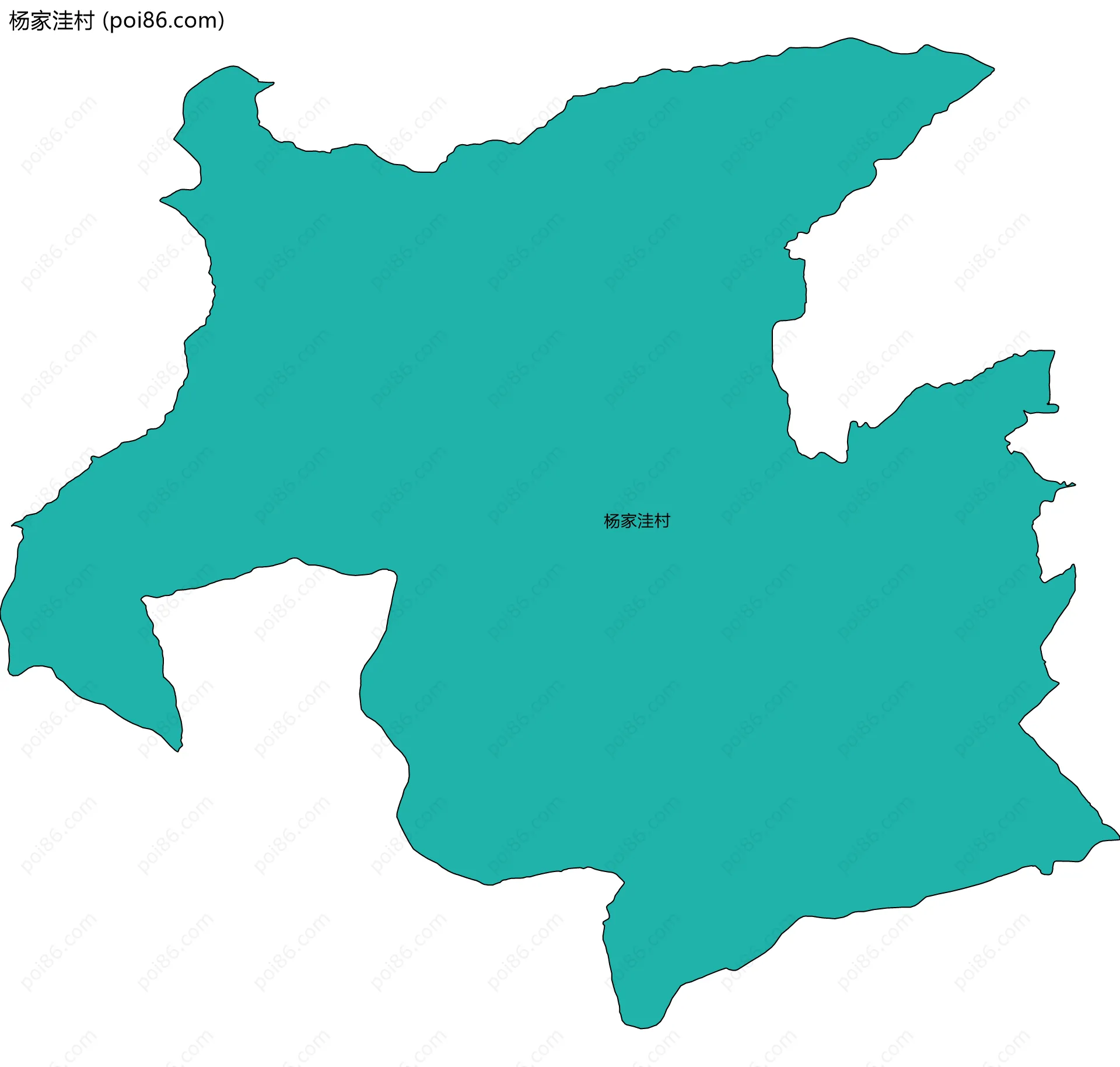 杨家洼村边界地图