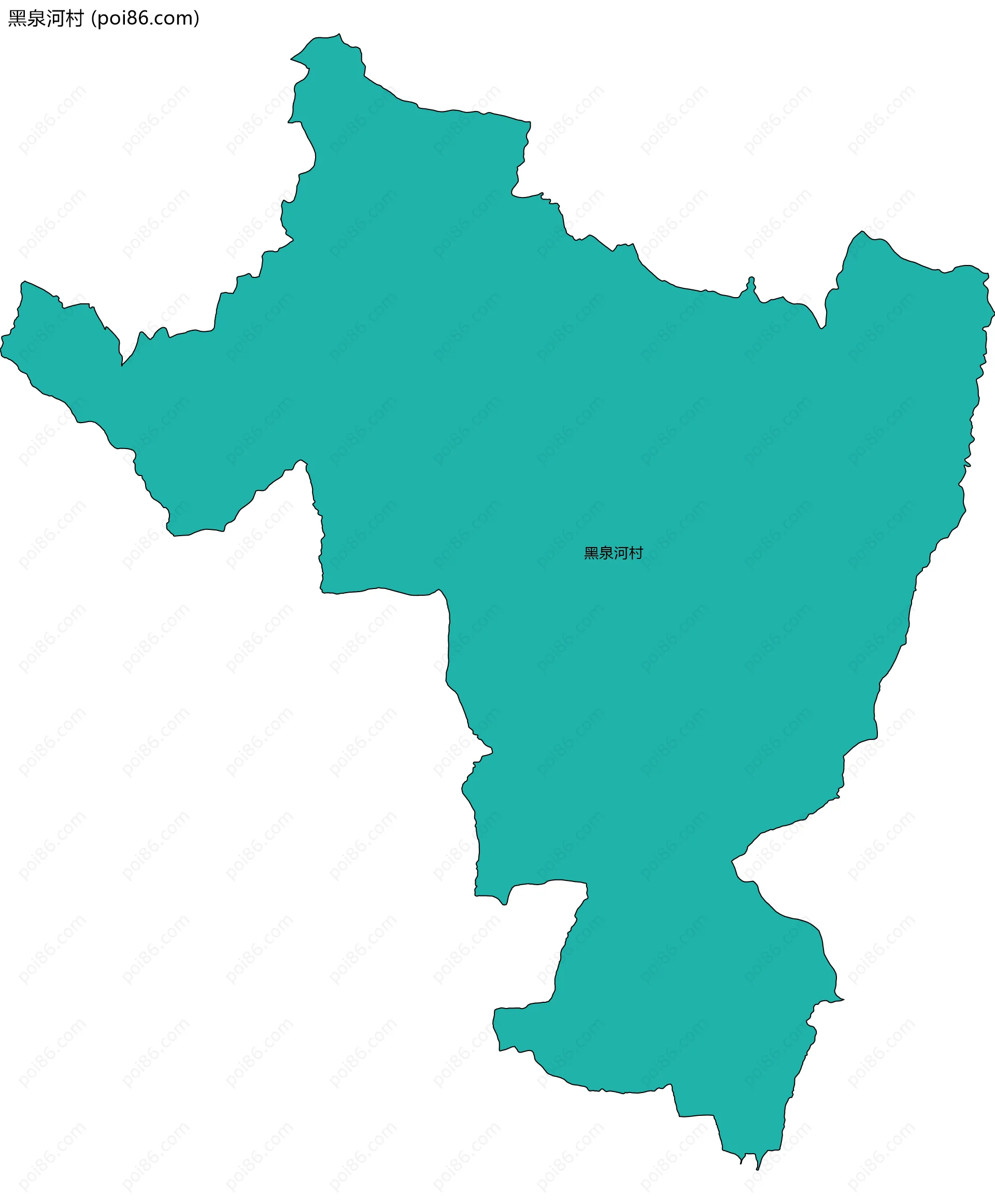 黑泉河村边界地图