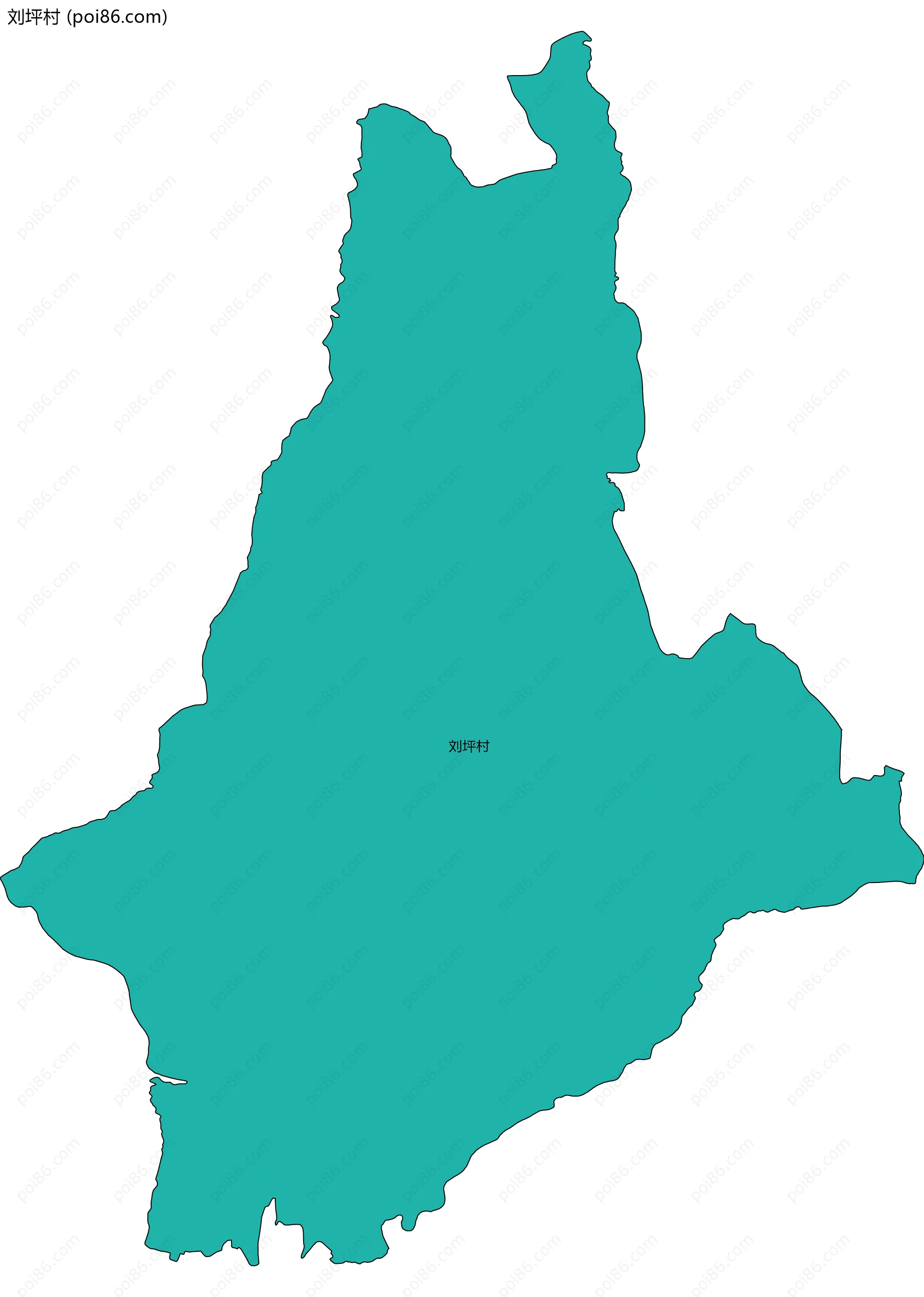 刘坪村边界地图
