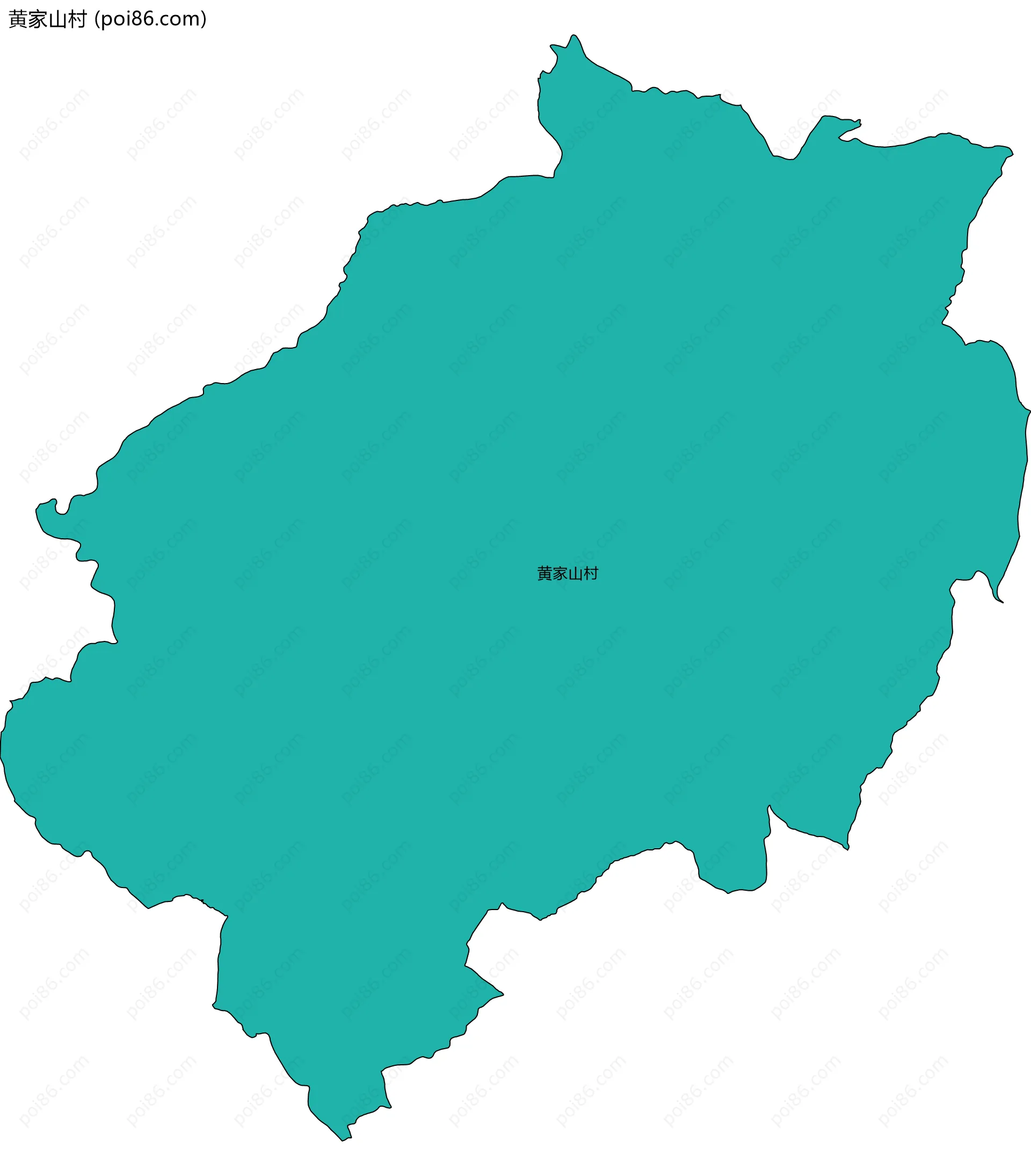 黄家山村边界地图