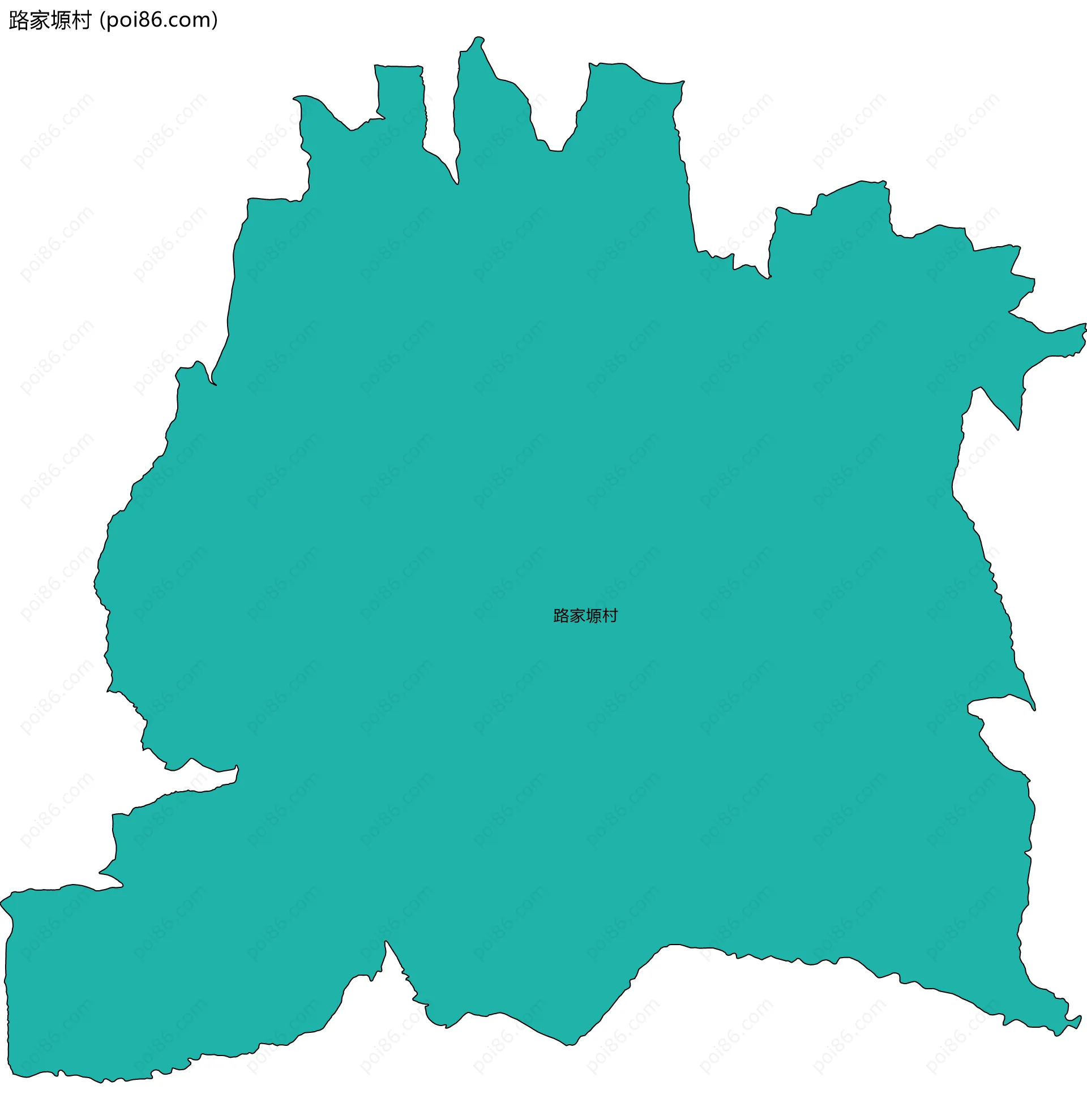 路家塬村边界地图