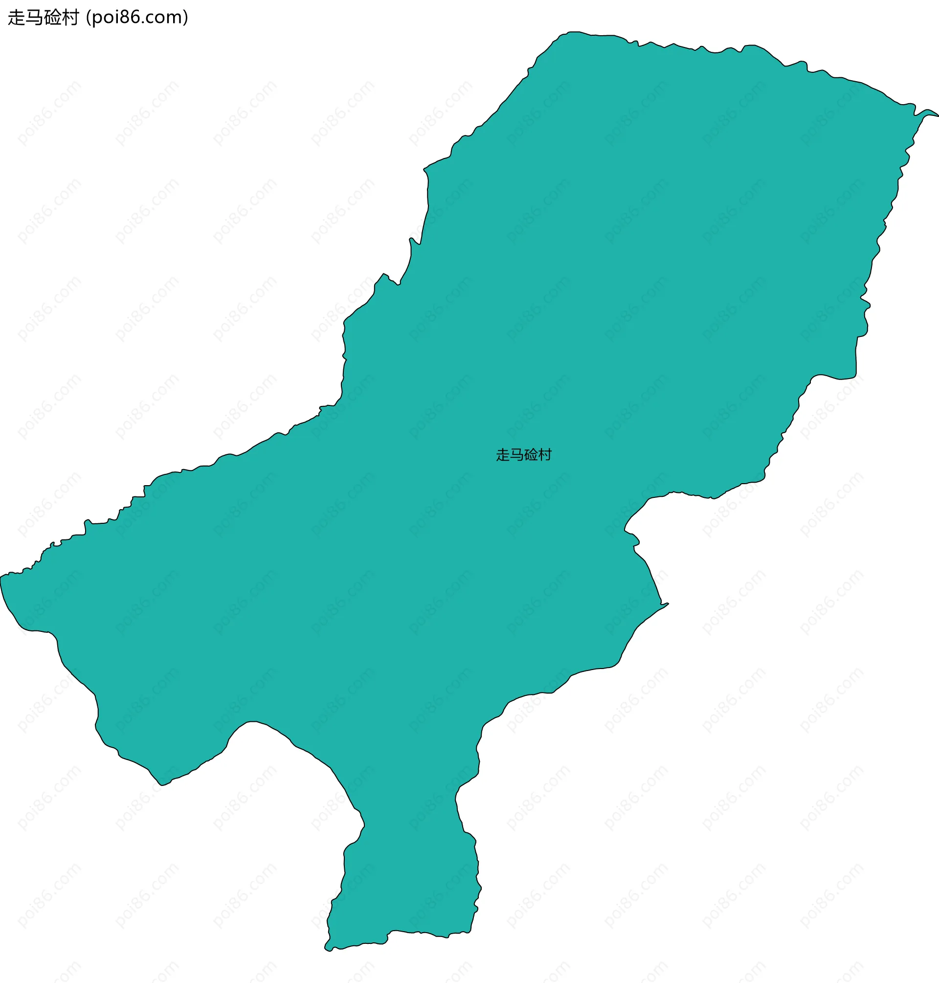 走马硷村边界地图