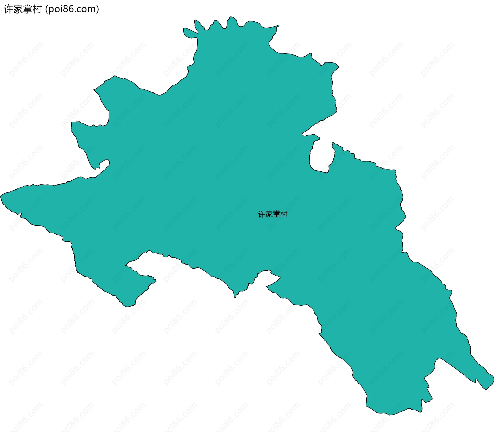 许家掌村边界地图