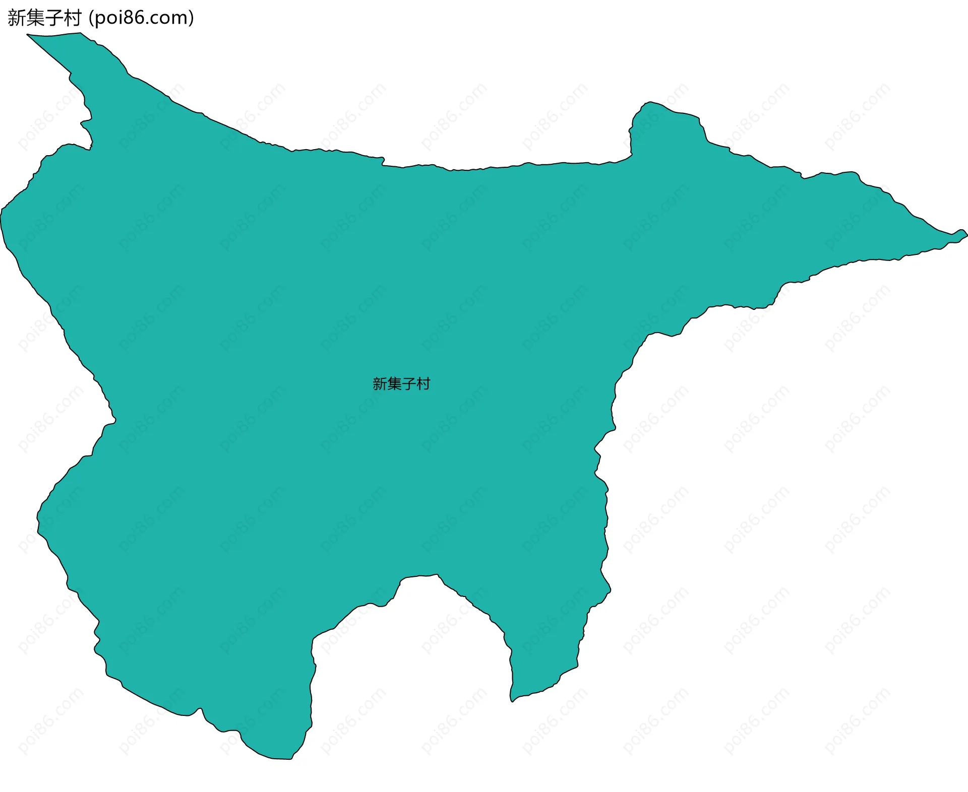 新集子村边界地图