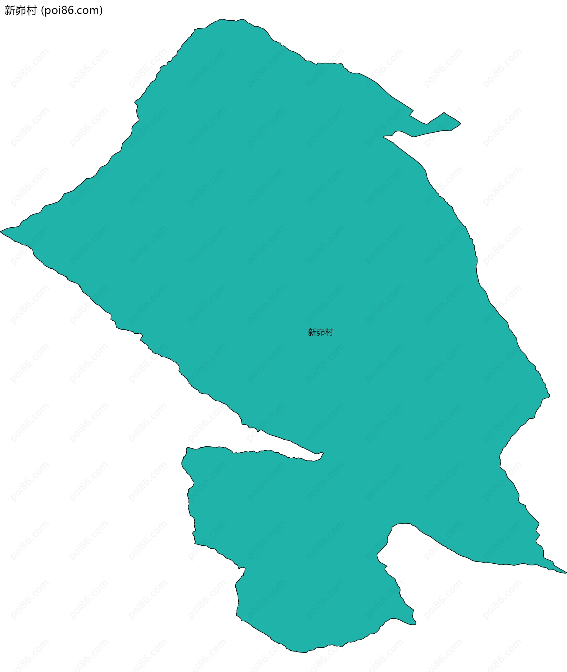 新峁村边界地图