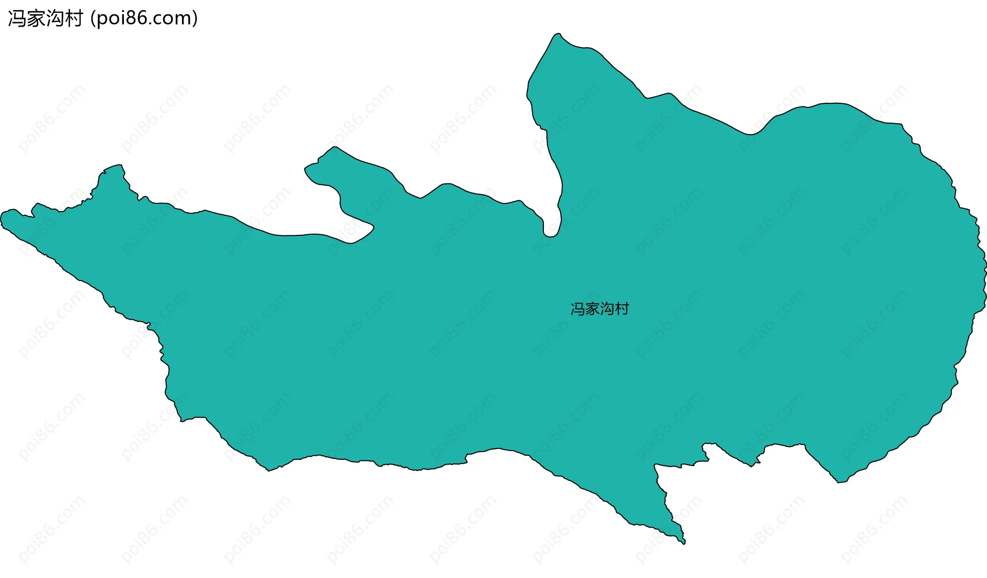 冯家沟村边界地图