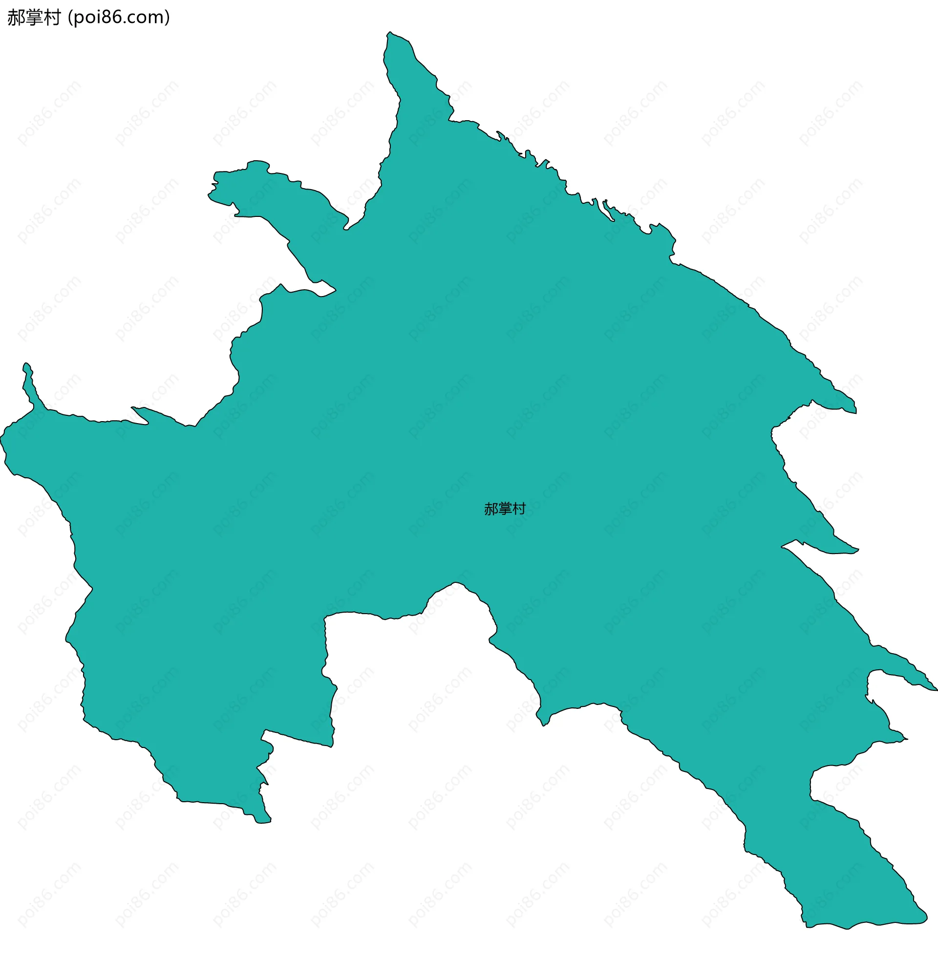 郝掌村边界地图