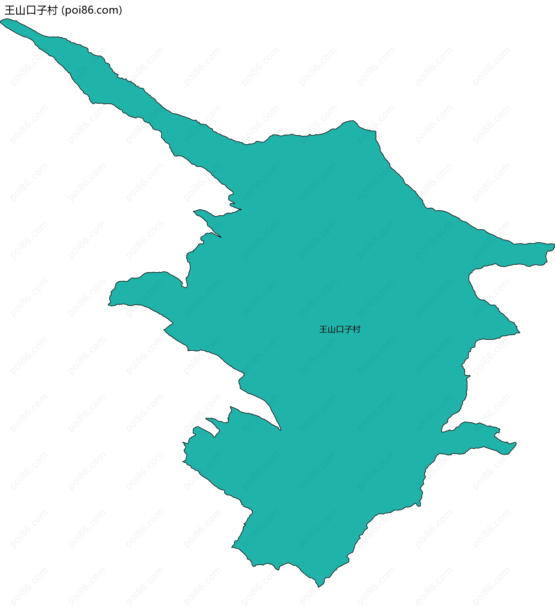 王山口子村边界地图