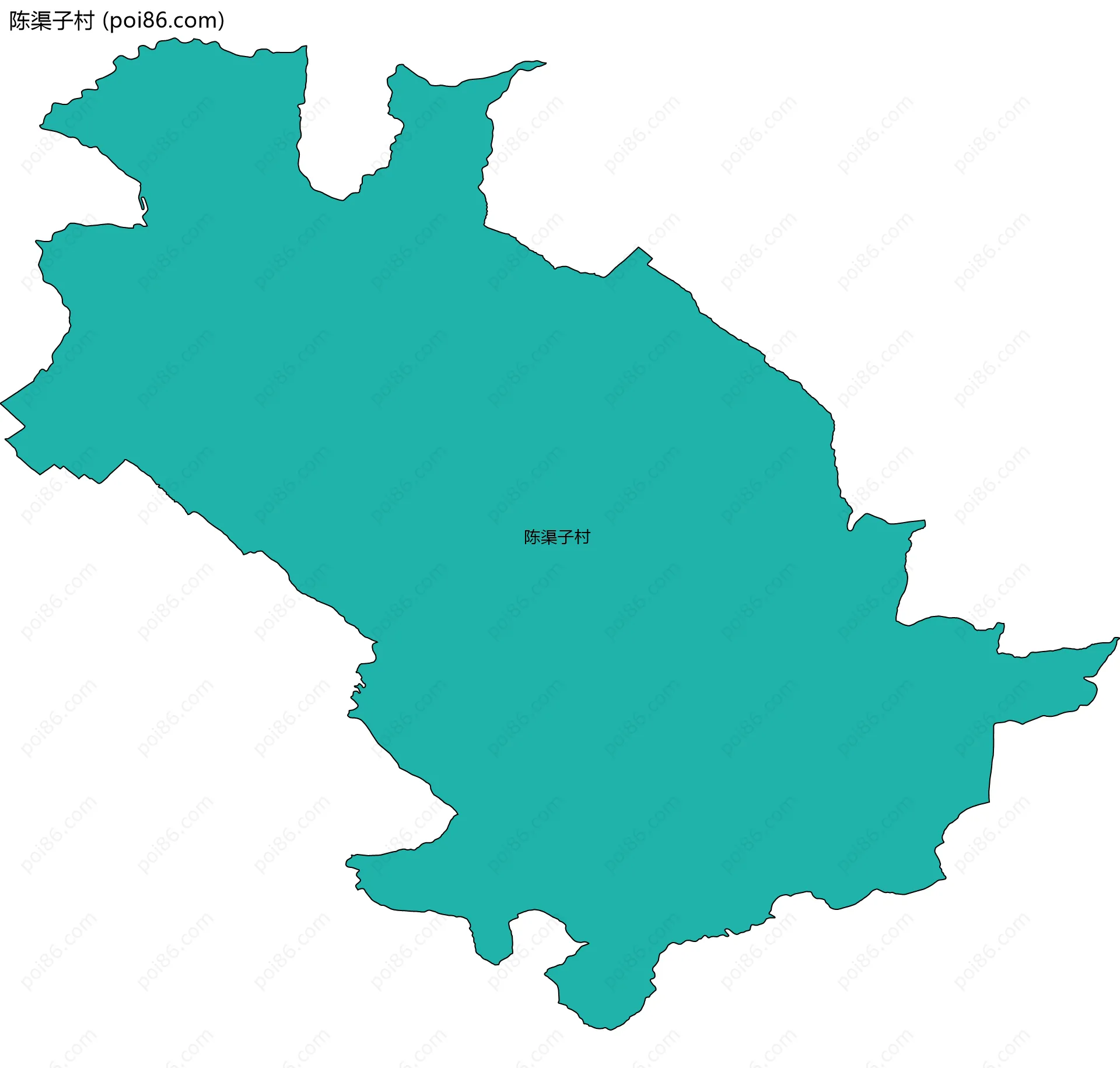 陈渠子村边界地图