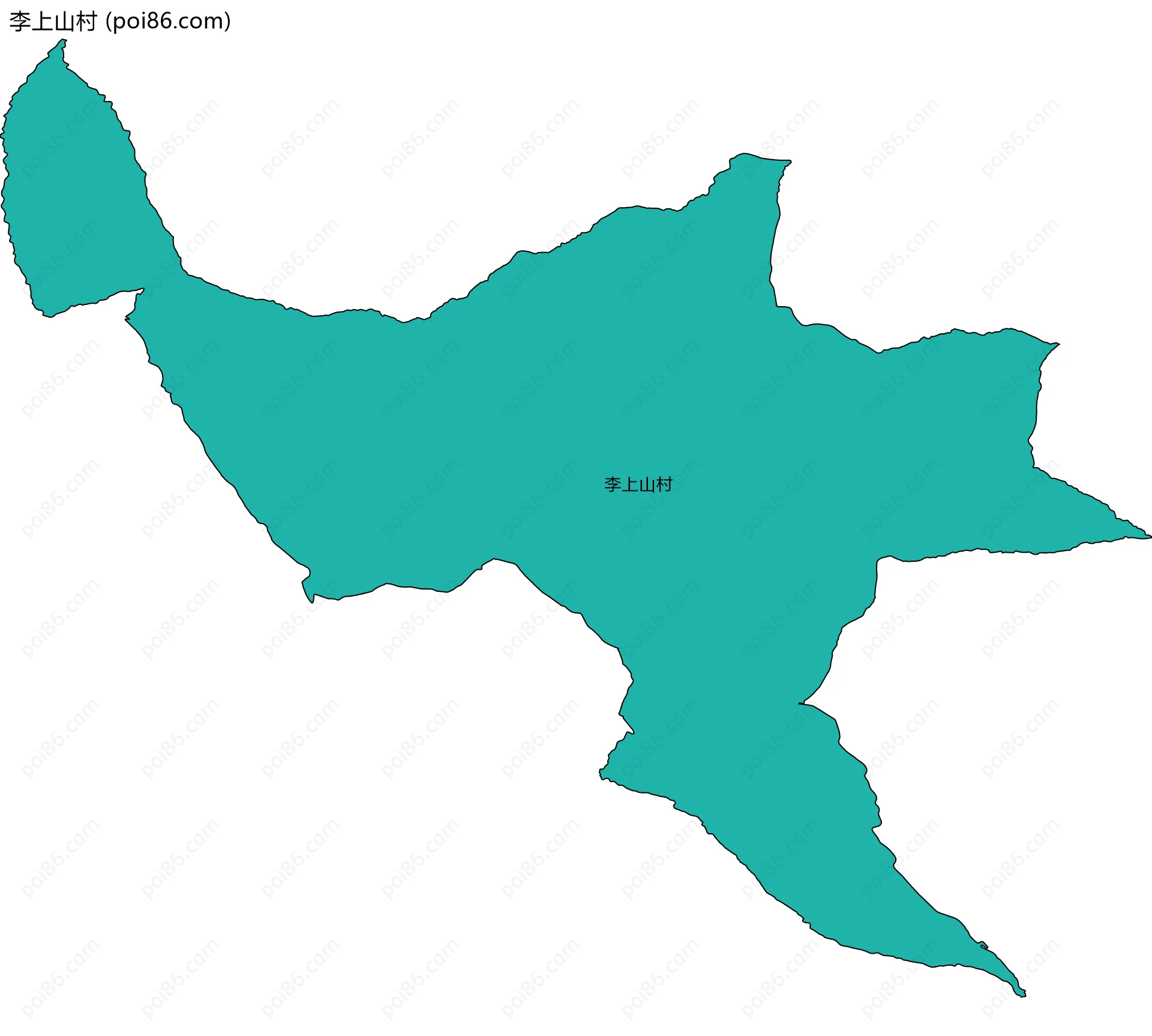 李上山村边界地图