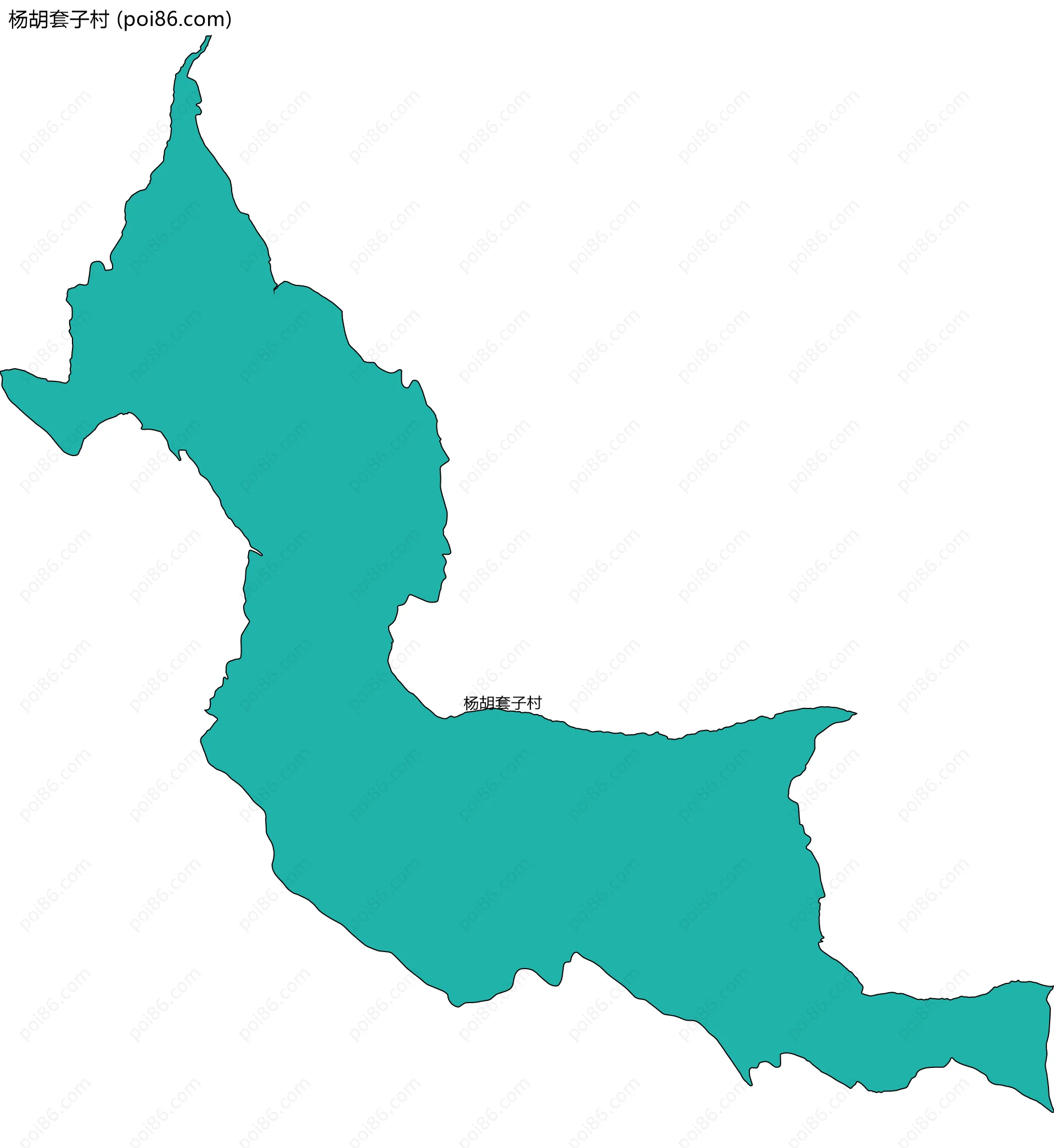 杨胡套子村边界地图