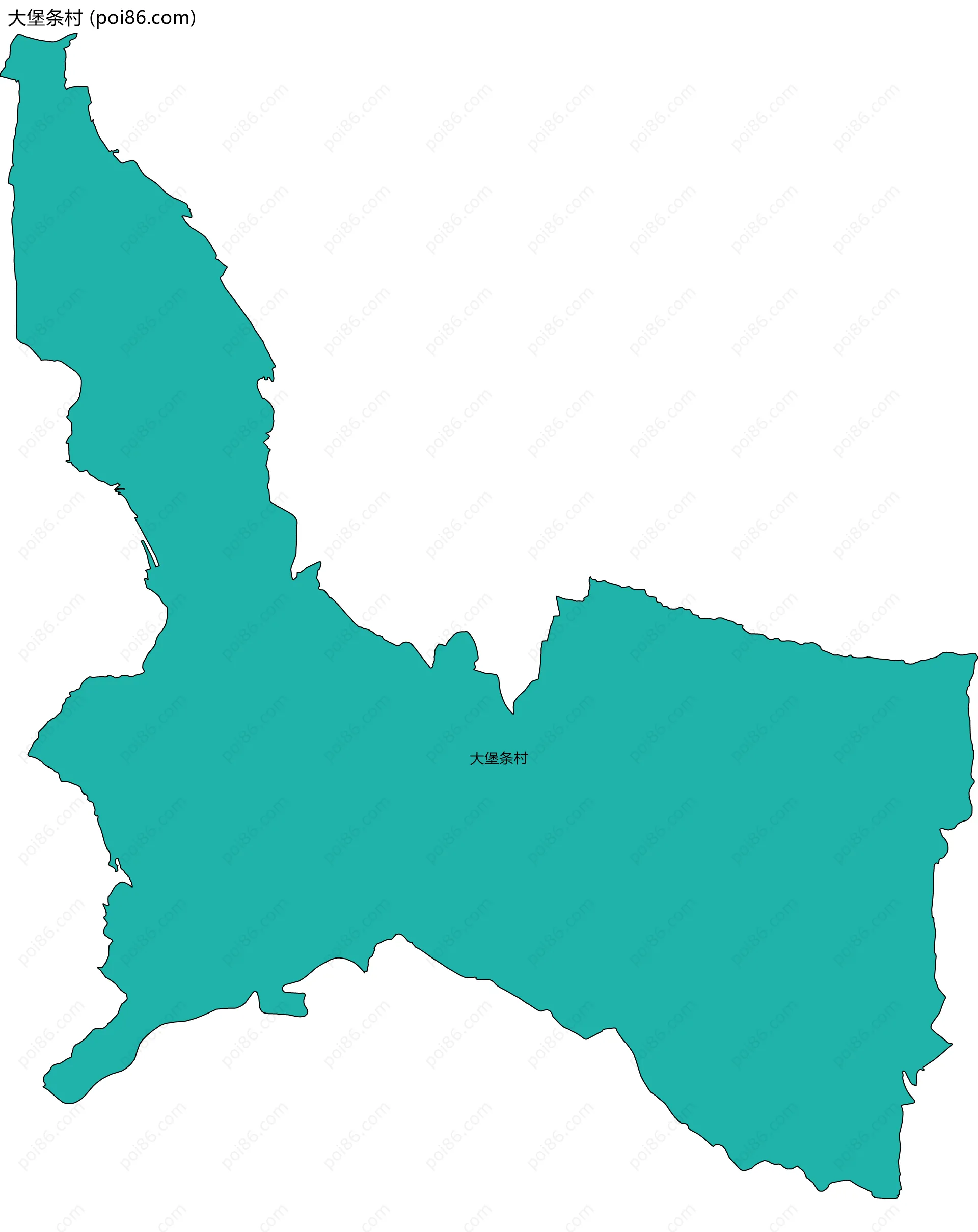 大堡条村边界地图