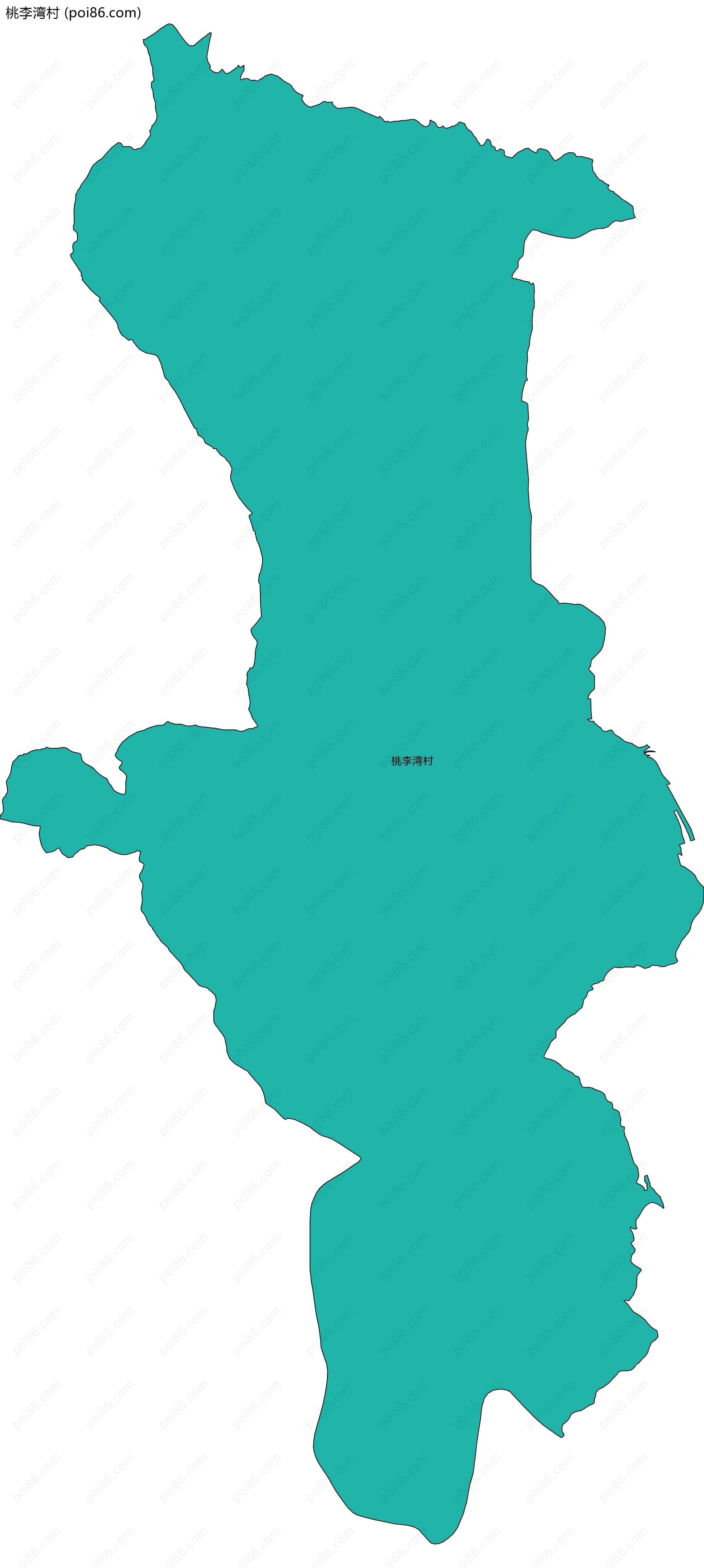 桃李湾村边界地图