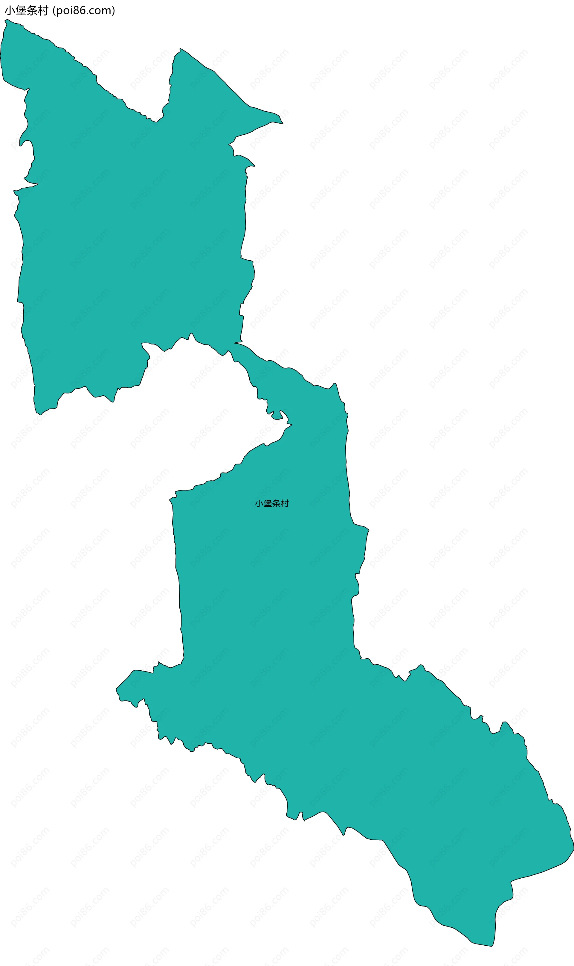 小堡条村边界地图
