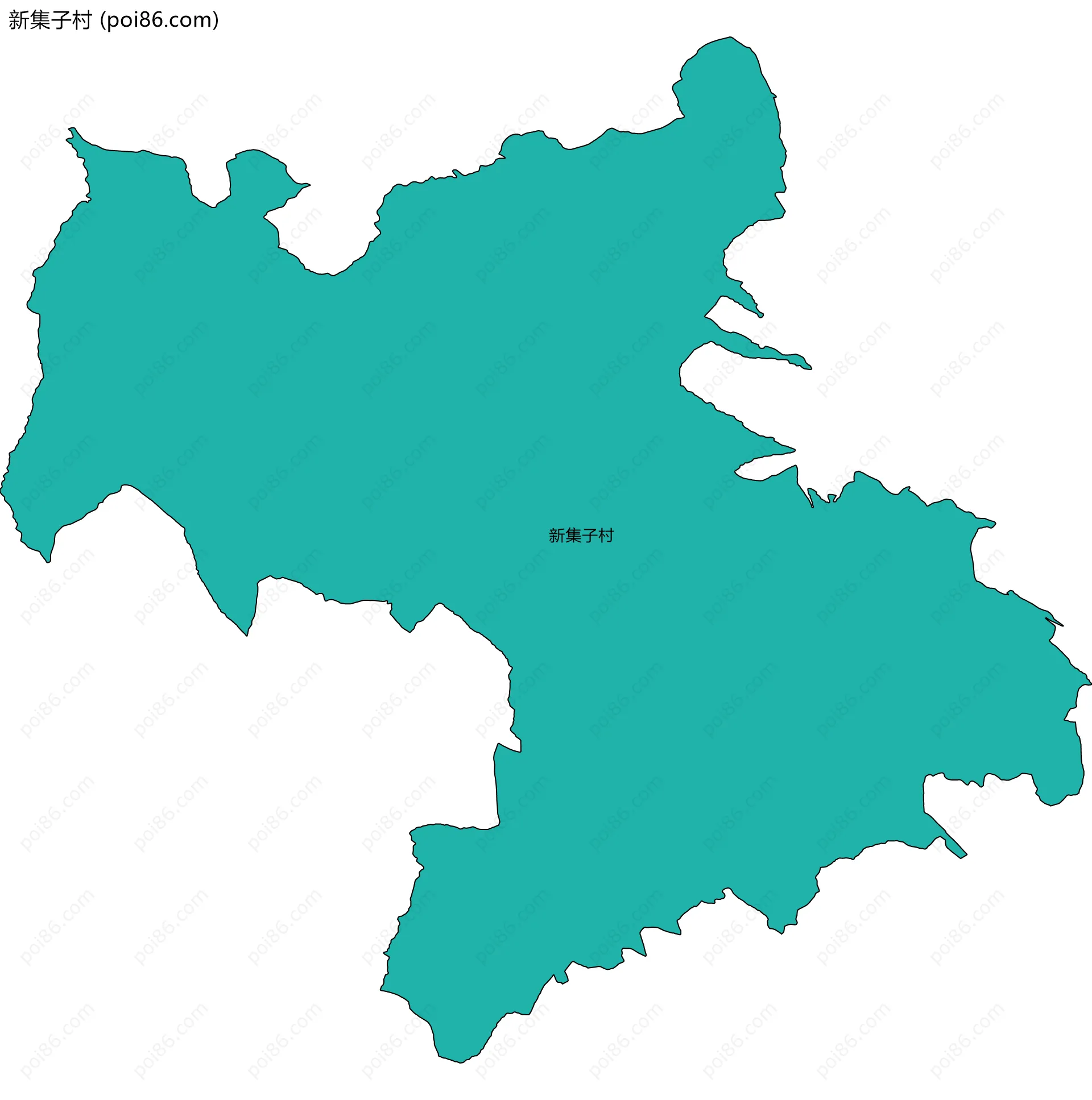 新集子村边界地图