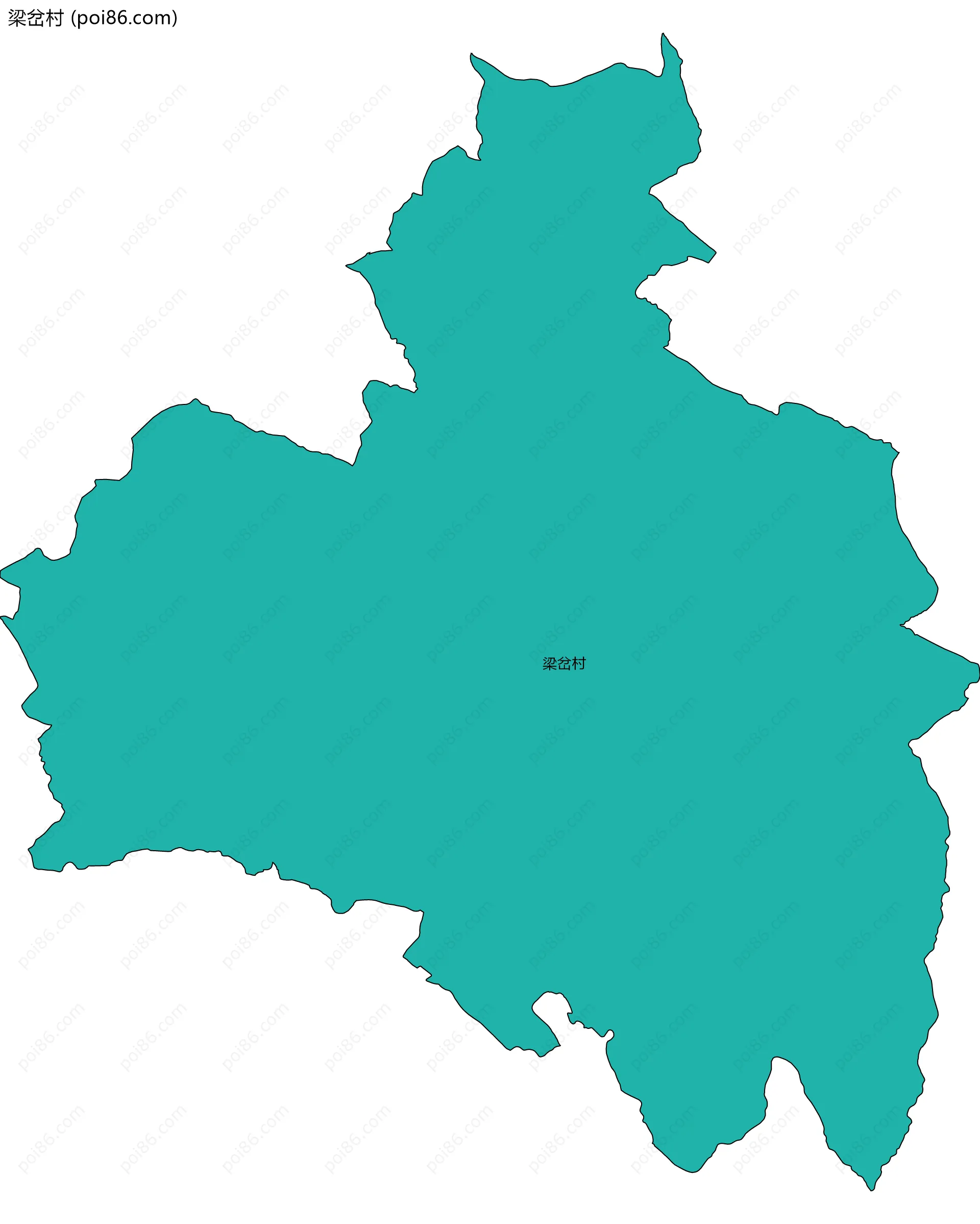 梁岔村边界地图