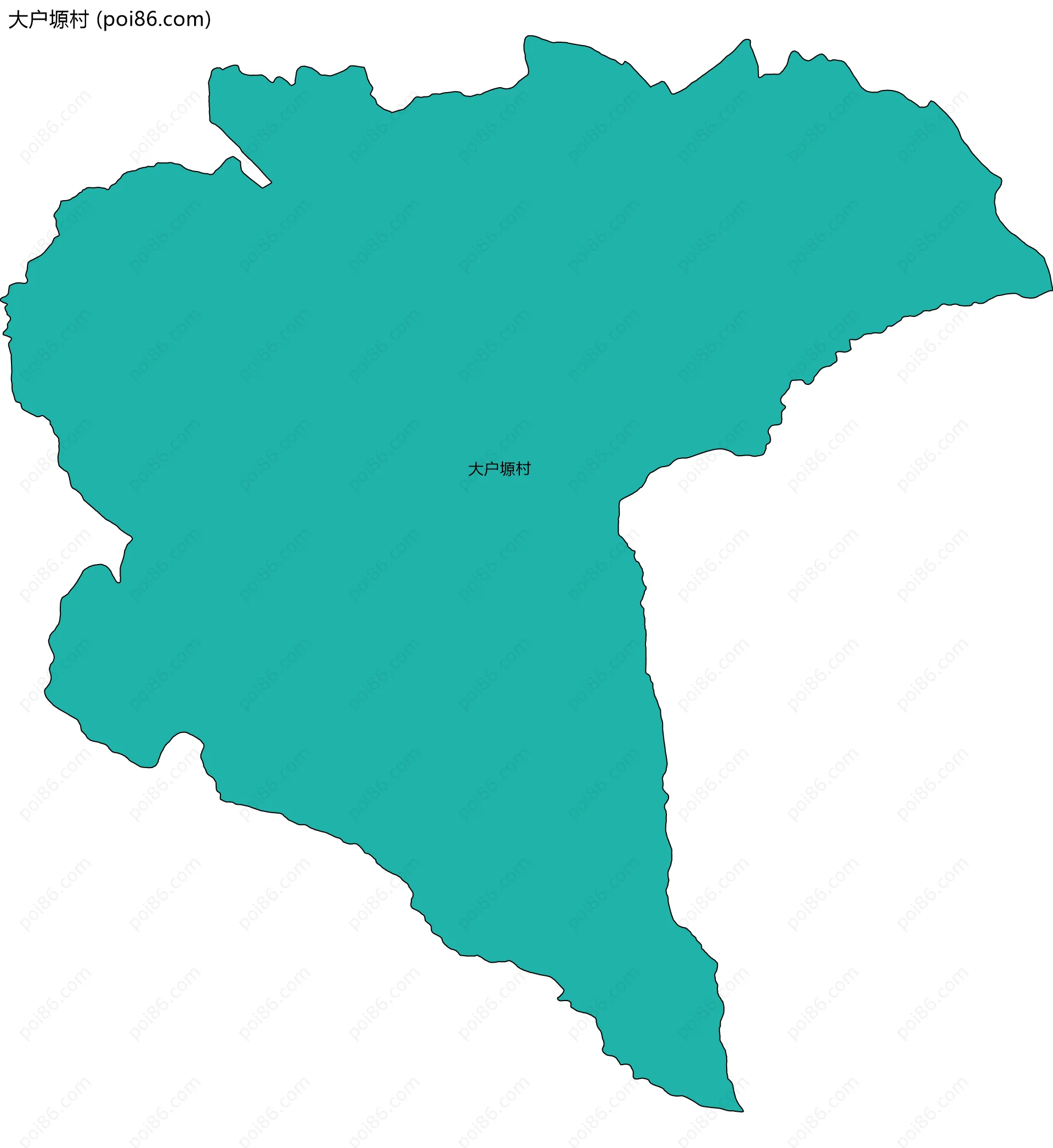 大户塬村边界地图