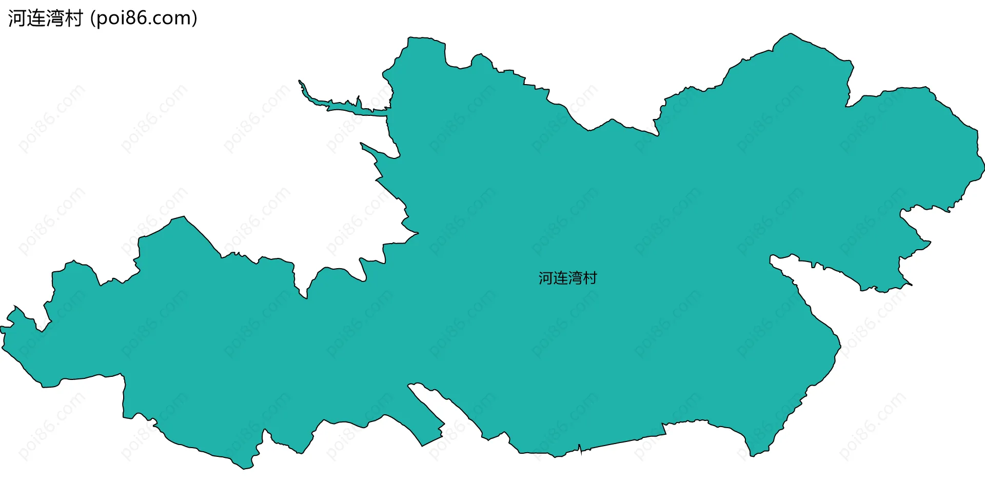 河连湾村边界地图