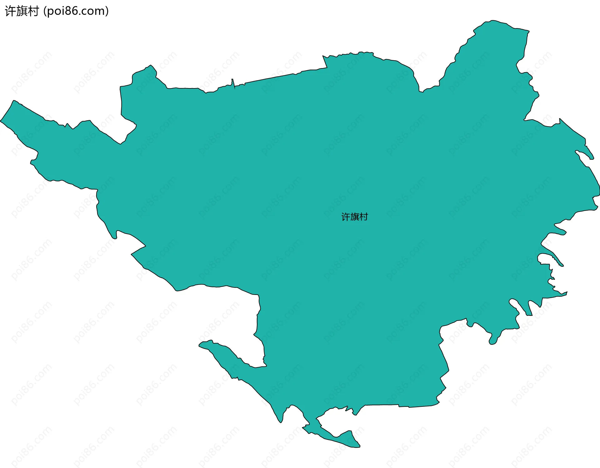 许旗村边界地图