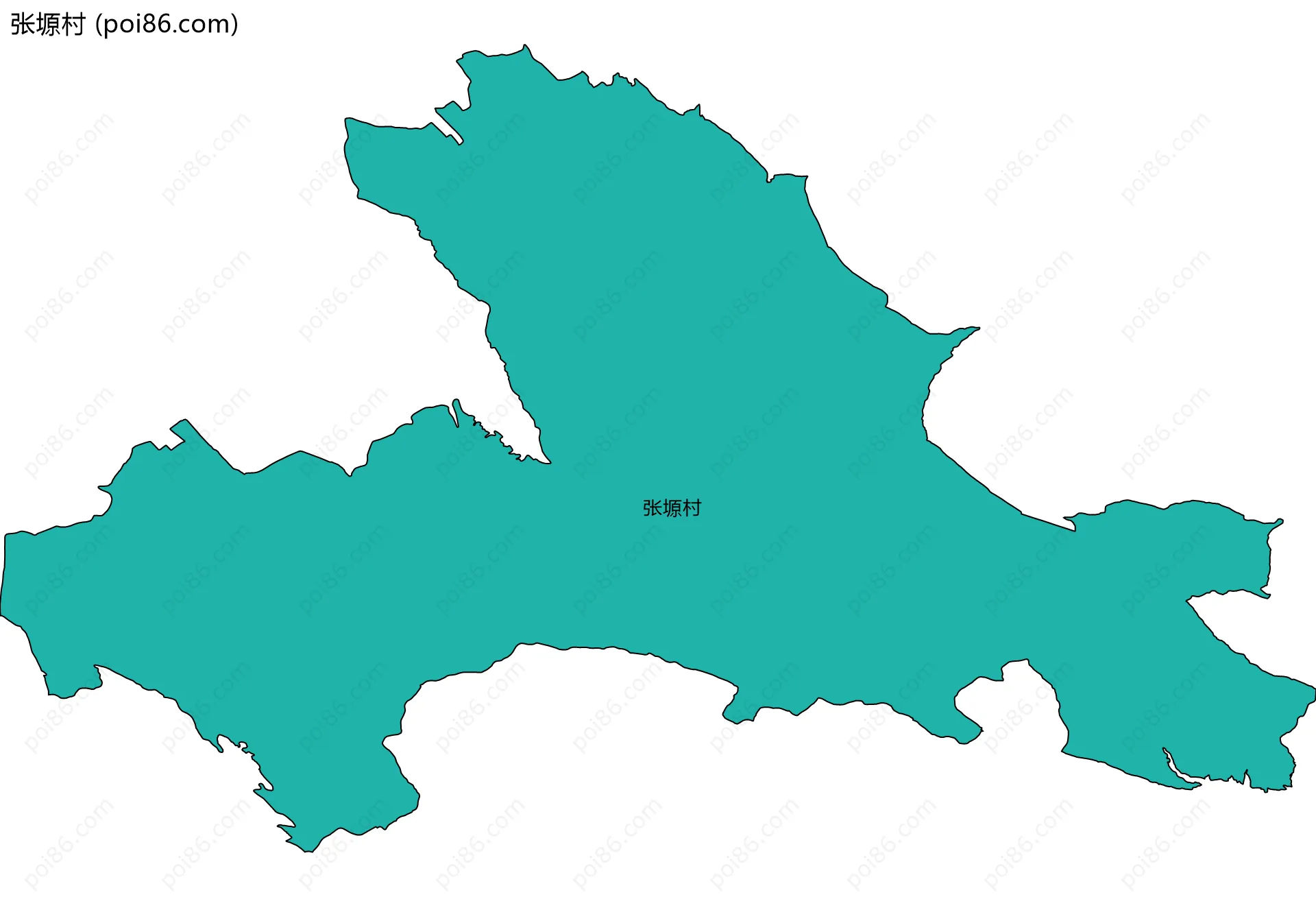张塬村边界地图