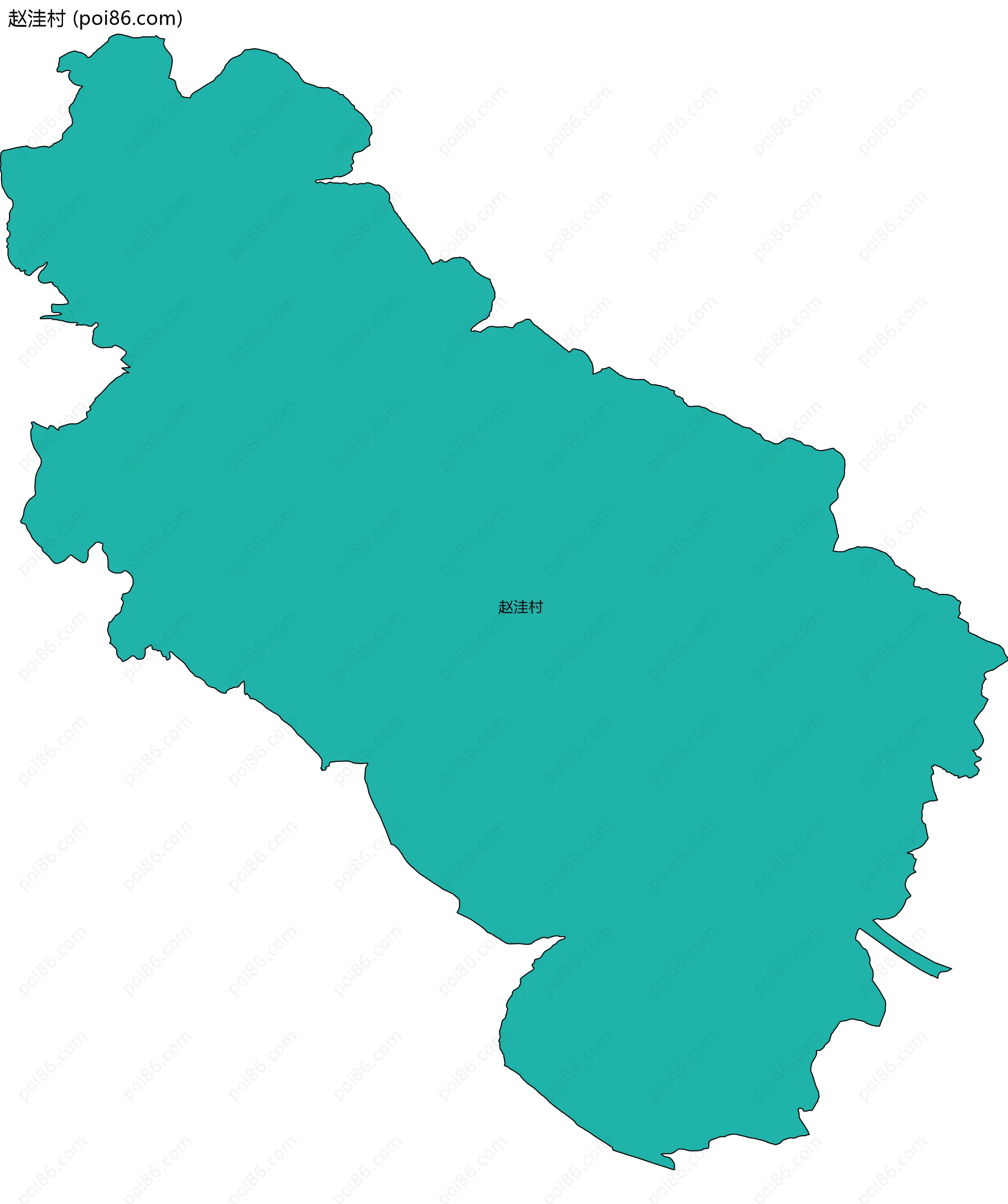 赵洼村边界地图