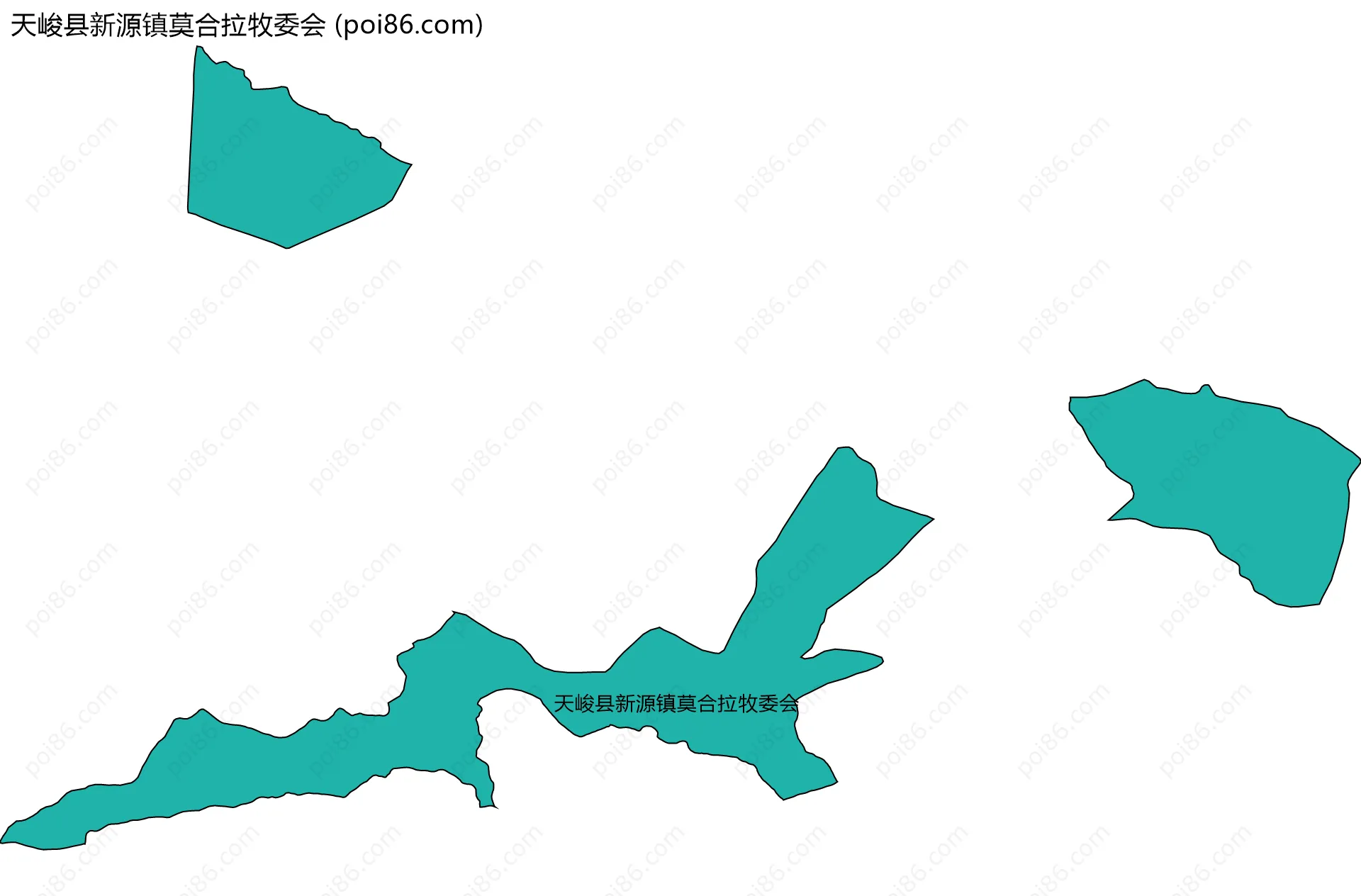 天峻县新源镇莫合拉牧委会边界地图