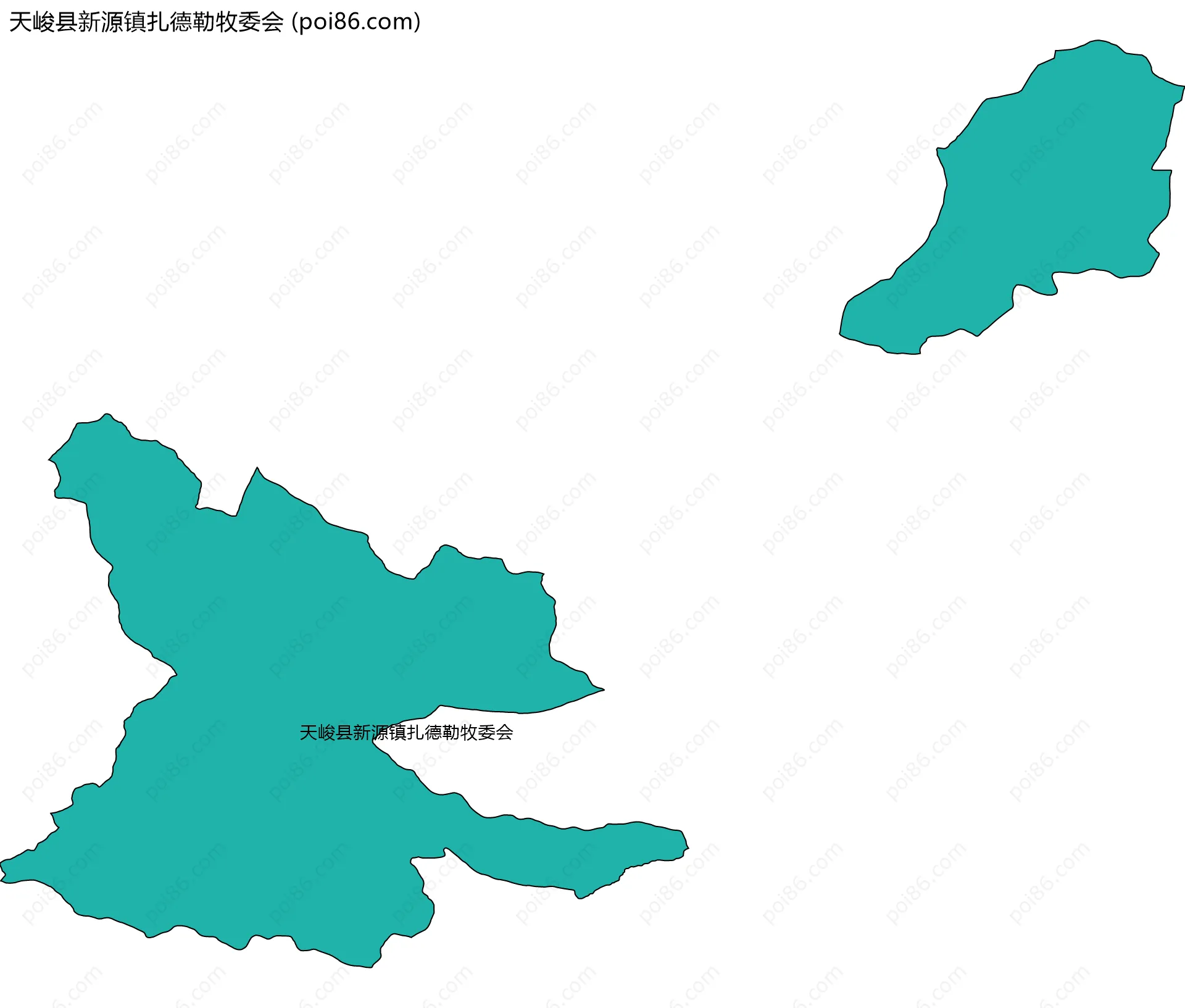 天峻县新源镇扎德勒牧委会边界地图
