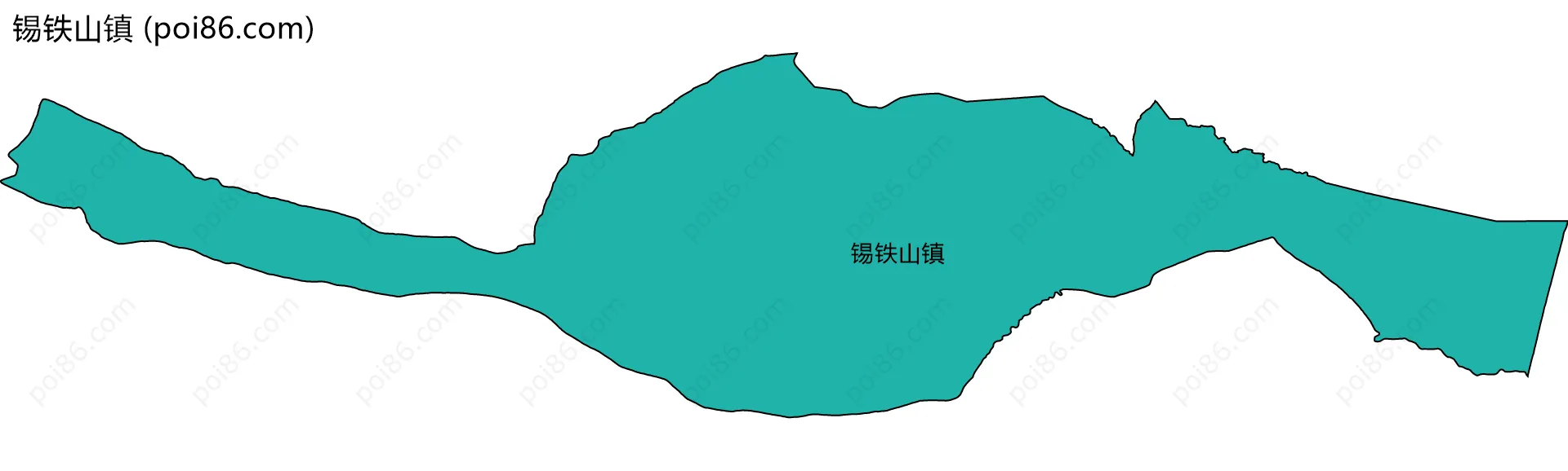 锡铁山镇边界地图