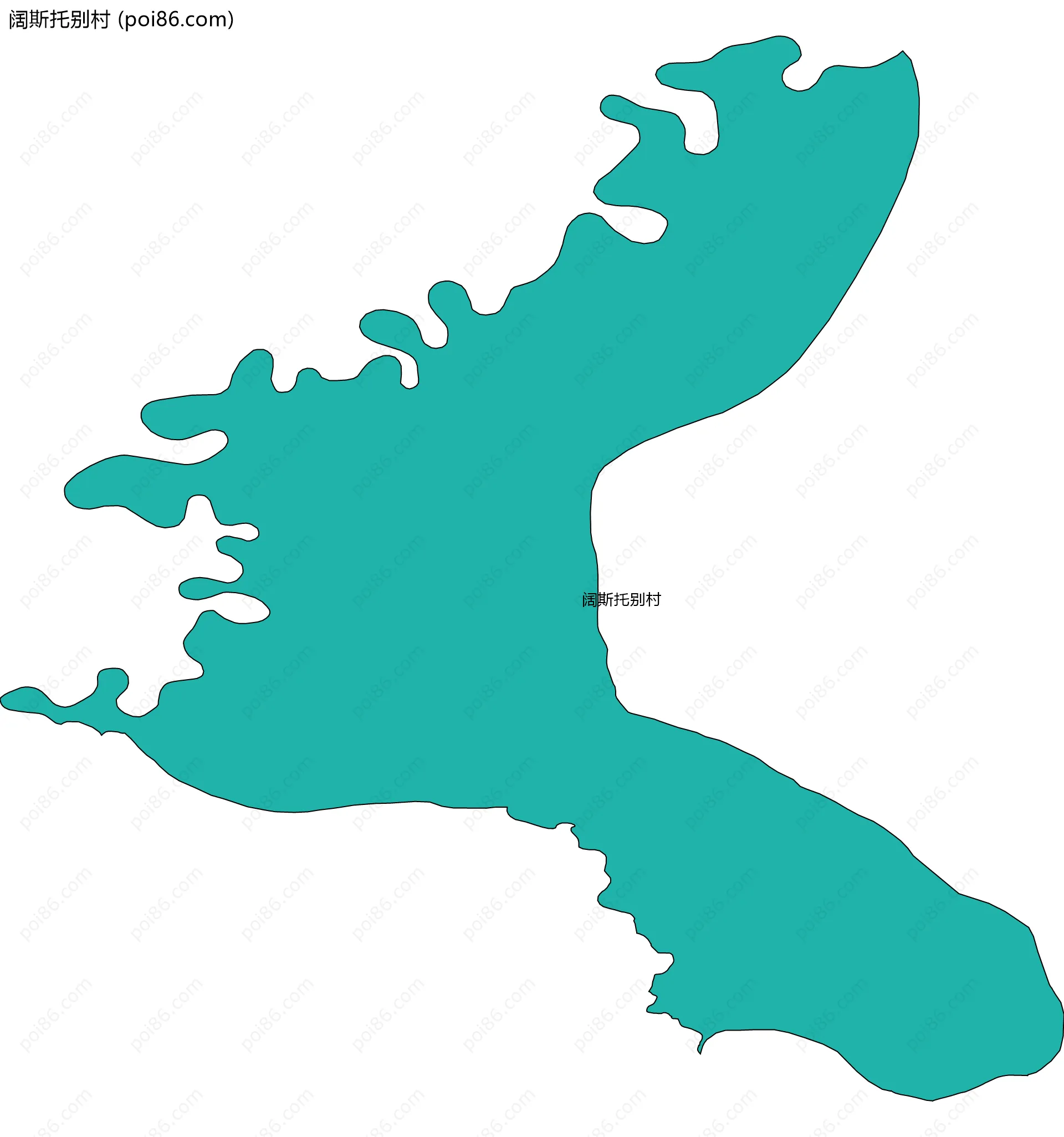 阔斯托别村边界地图