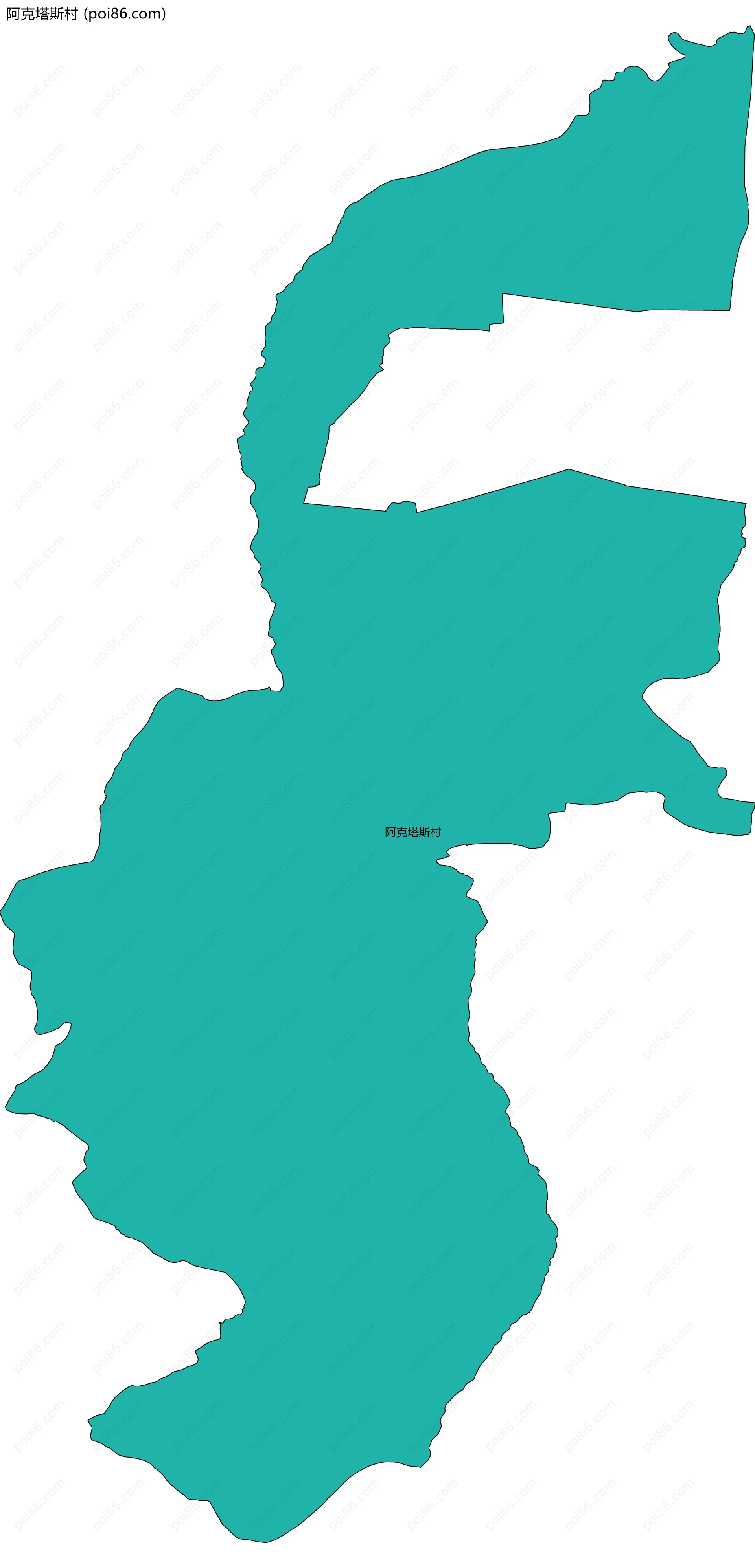 阿克塔斯村边界地图