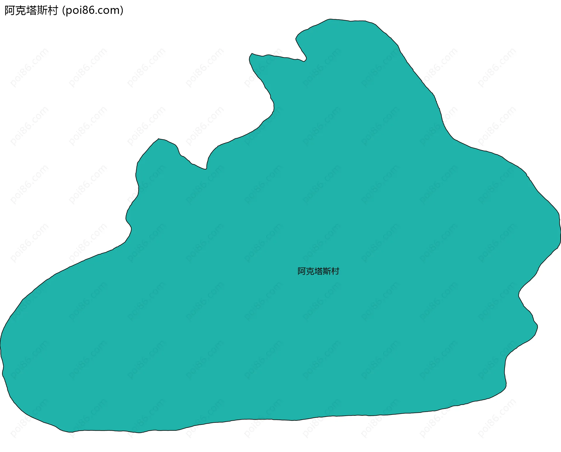 阿克塔斯村边界地图