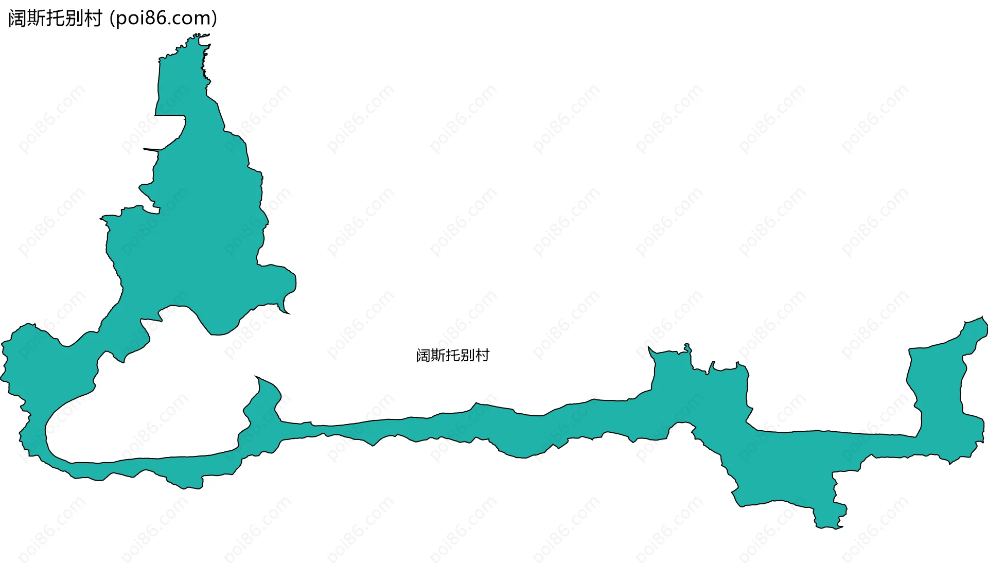 阔斯托别村边界地图