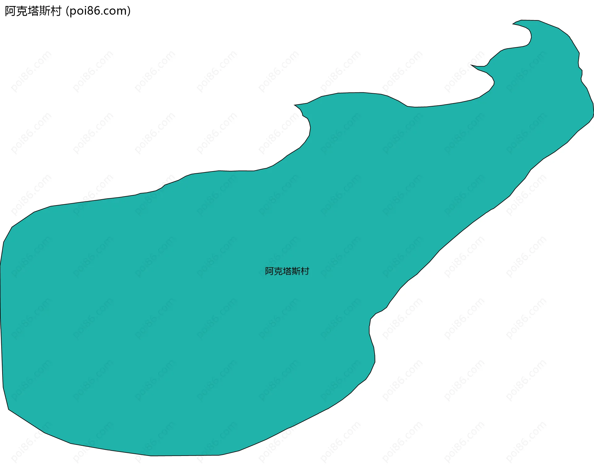阿克塔斯村边界地图