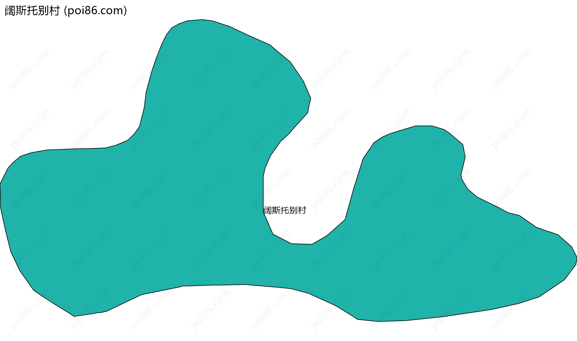 阔斯托别村边界地图