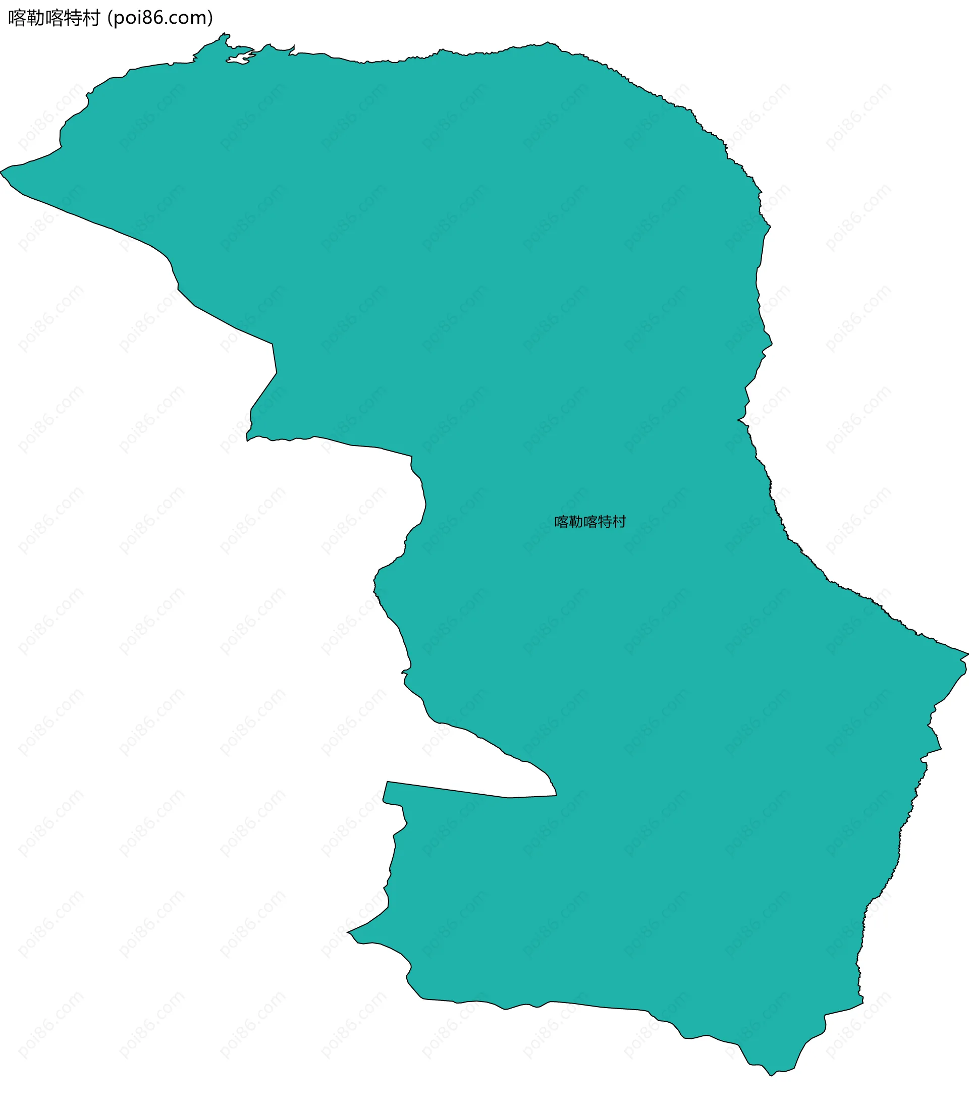 喀勒喀特村边界地图