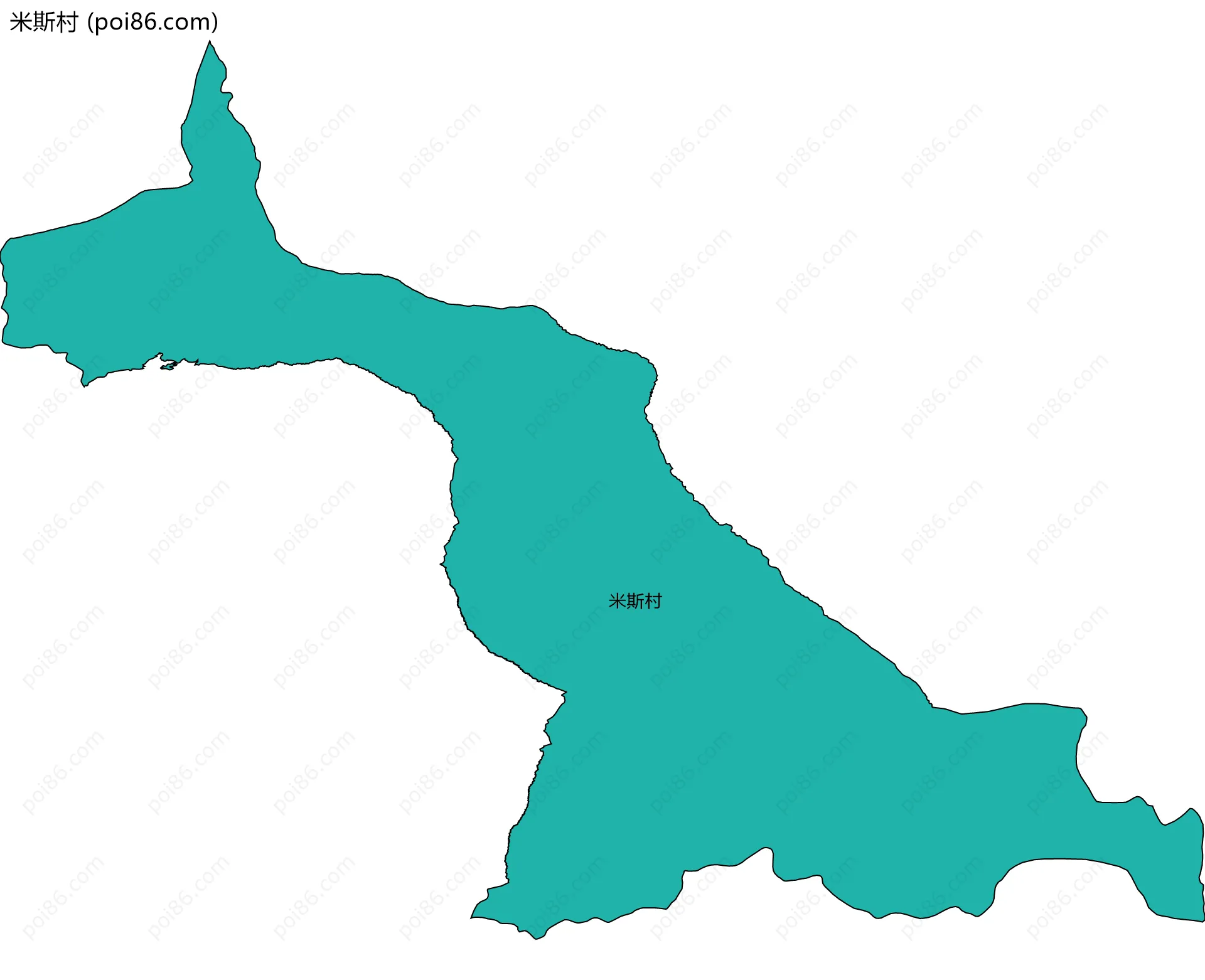 米斯村边界地图