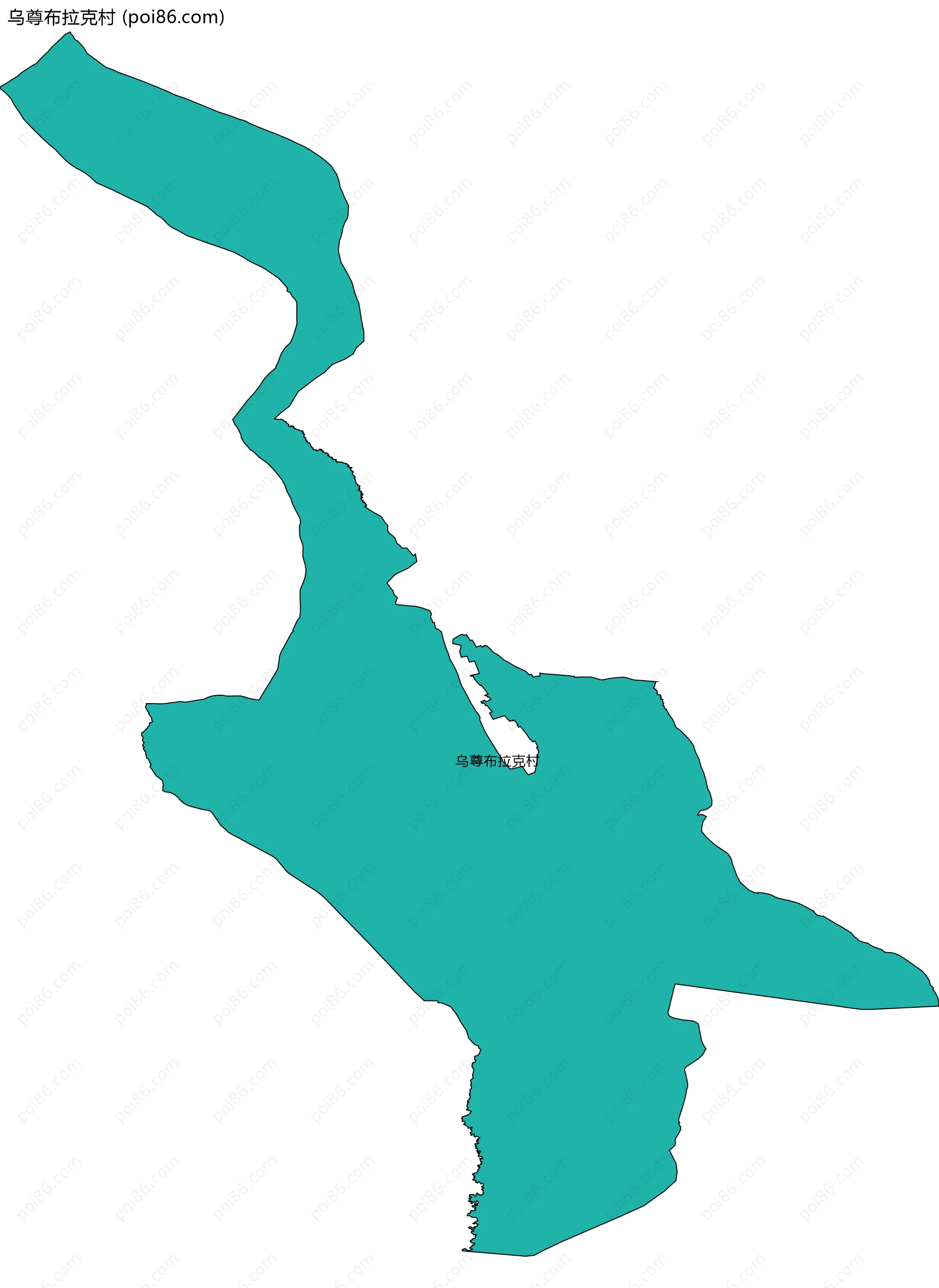 乌尊布拉克村边界地图