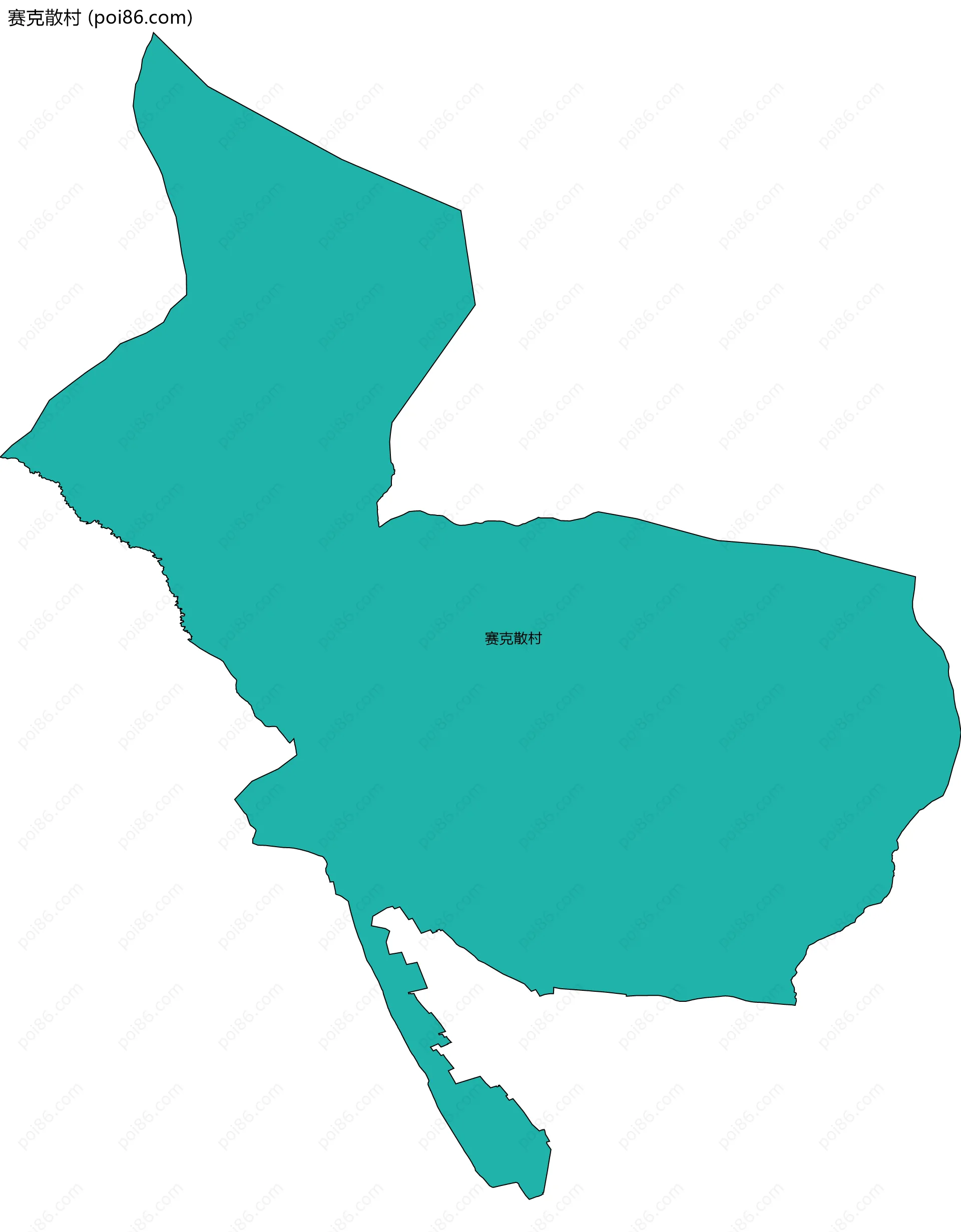 赛克散村边界地图
